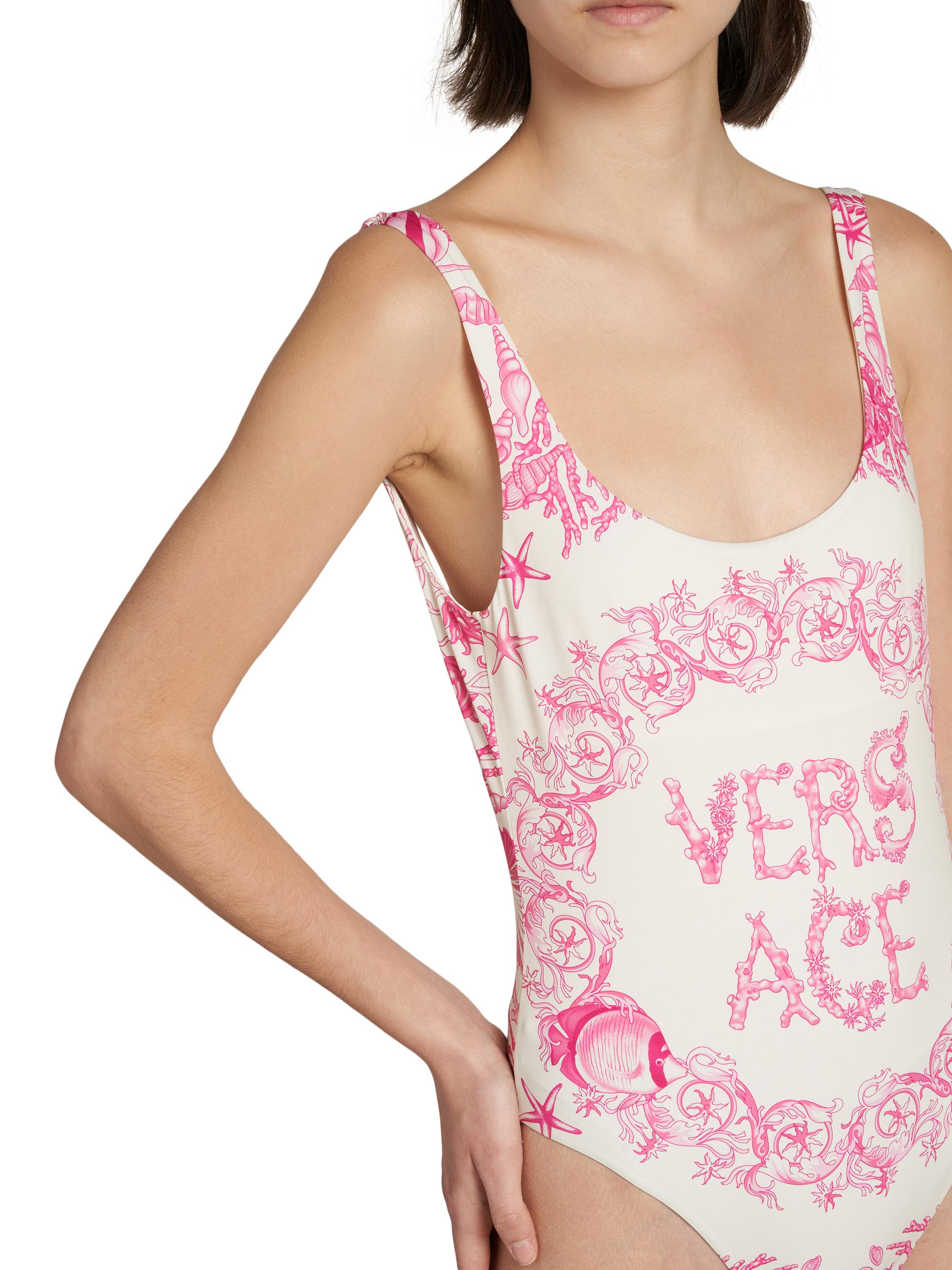 Versace Underwater Barocco Stretch One-Piece Swimsuit | Saks Fifth