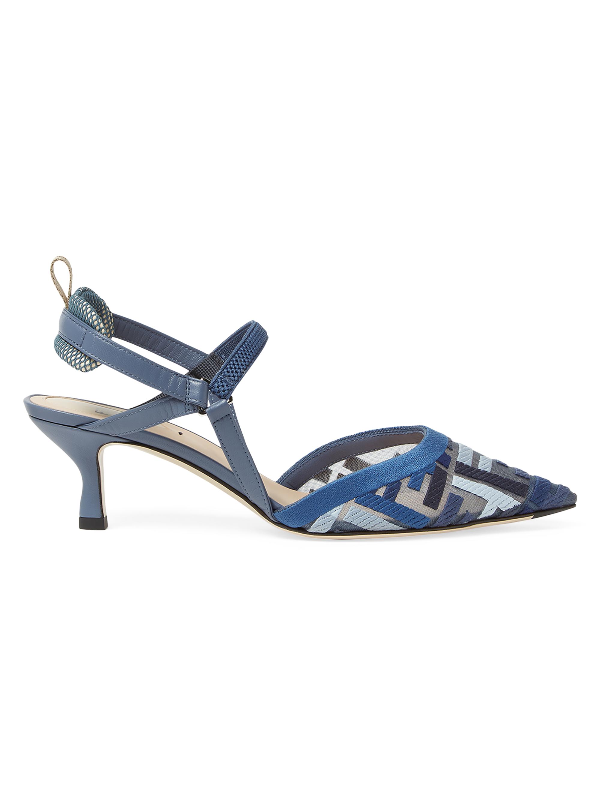 Fendi Colibri FF Logo Print 55MM Slingback Pumps | Saks Fifth Avenue
