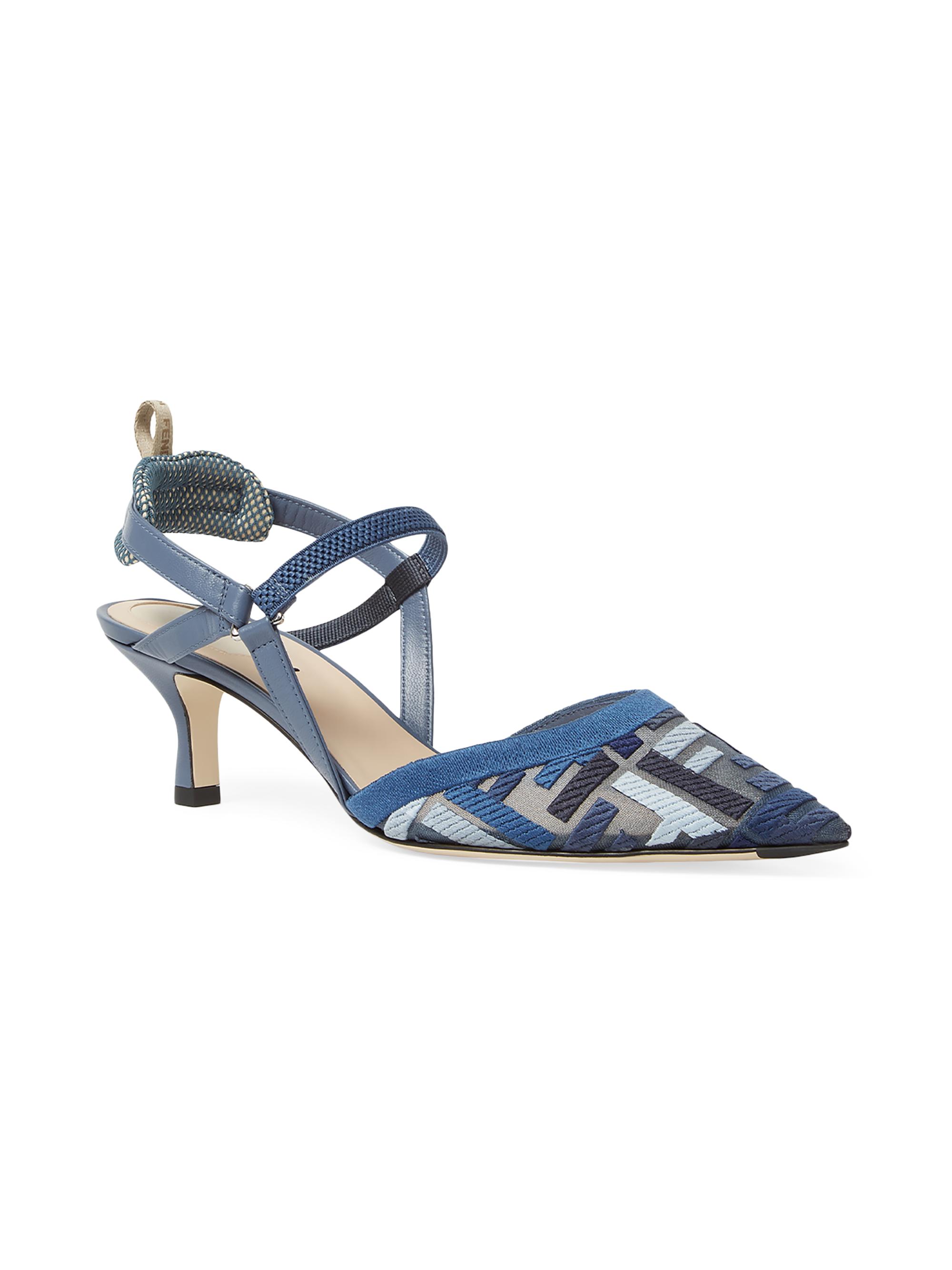 Fendi Colibri FF Logo Print 55MM Slingback Pumps | Saks Fifth Avenue
