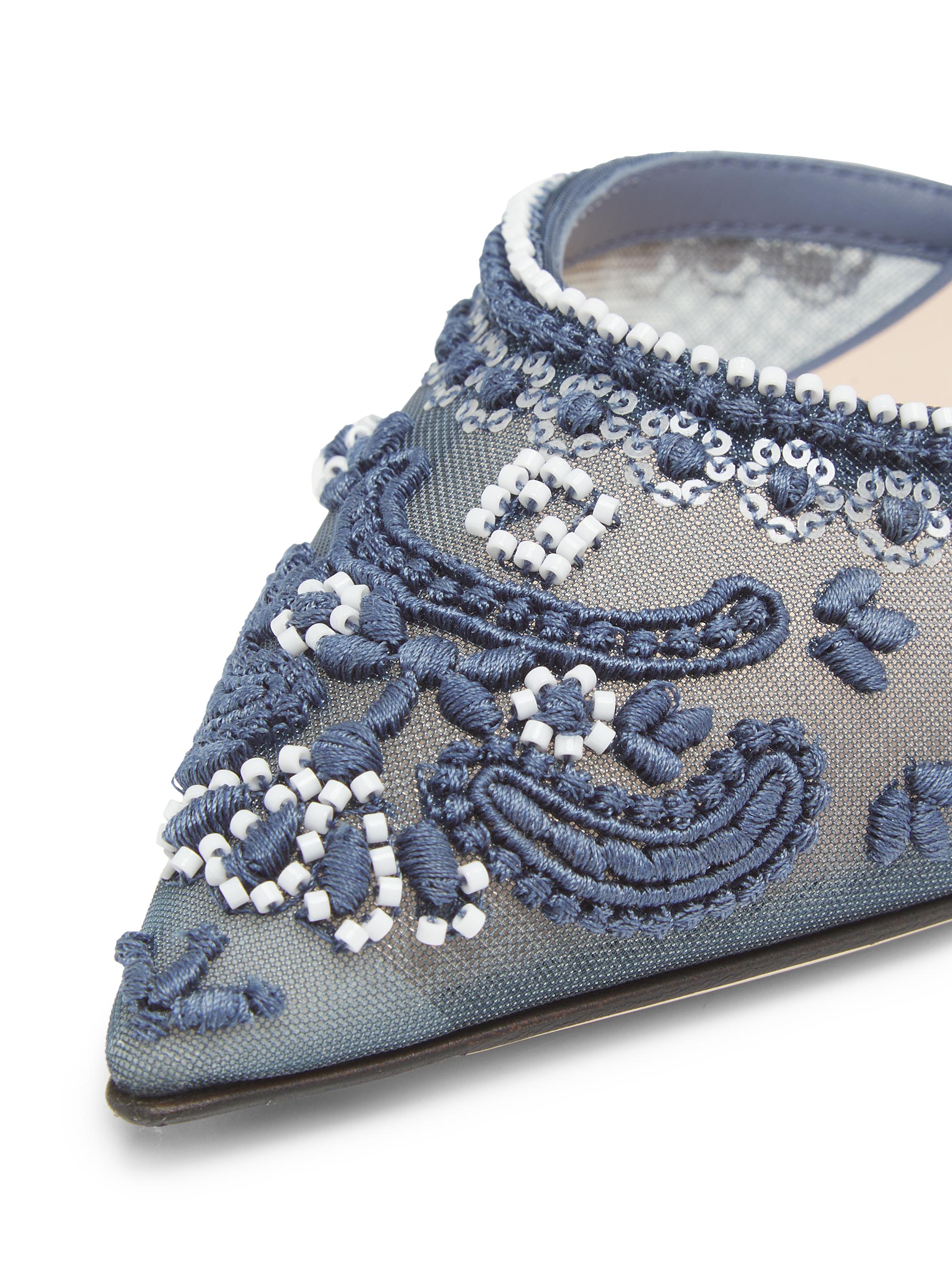 Fendi Bandana Embroidered 85MM Sandals | Saks Fifth Avenue