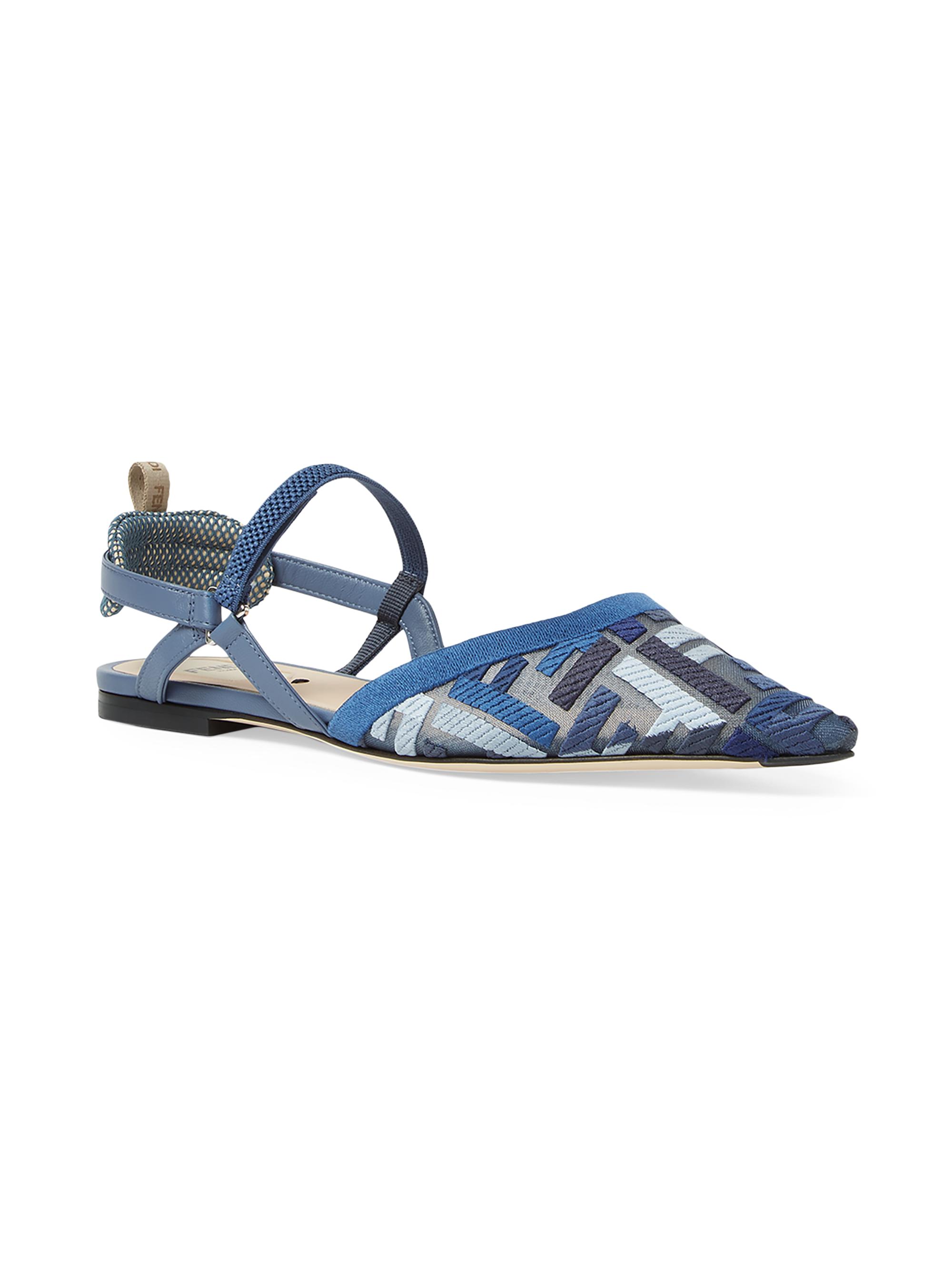 FENDI FFロゴ ミュール 37 Fendi Cross-Strap FF Logo Sandals