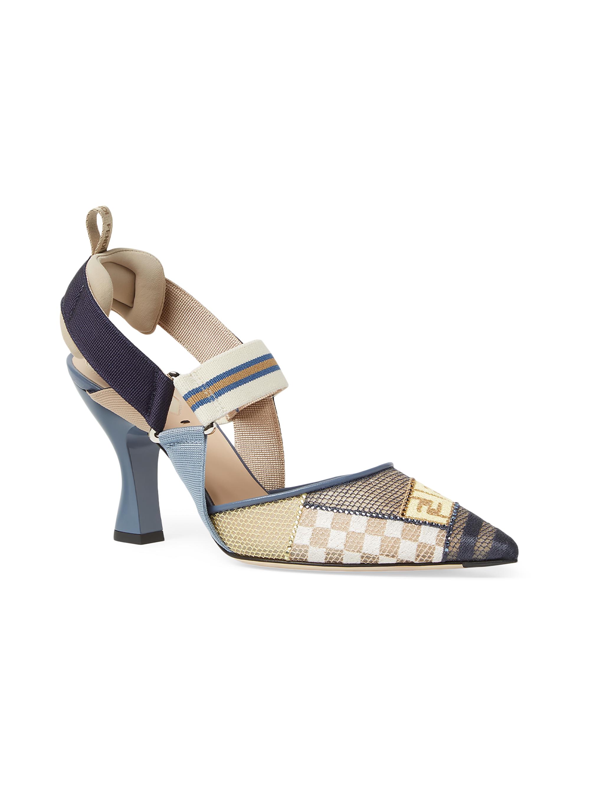 Fendi Colibri 85MM Crystal-Embellished Slingback Pumps | Saks