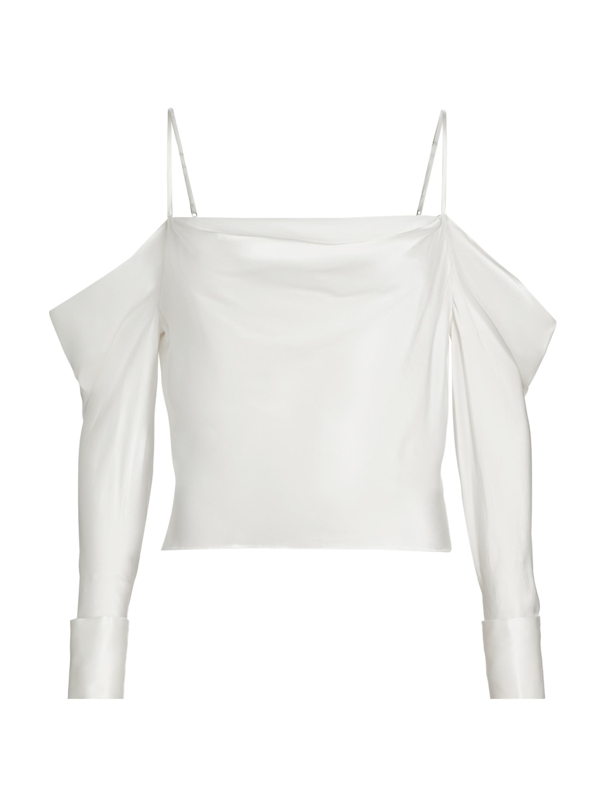 L'AGENCE Cavallo Silk Off-the-Shoulder Top | Saks Fifth Avenue