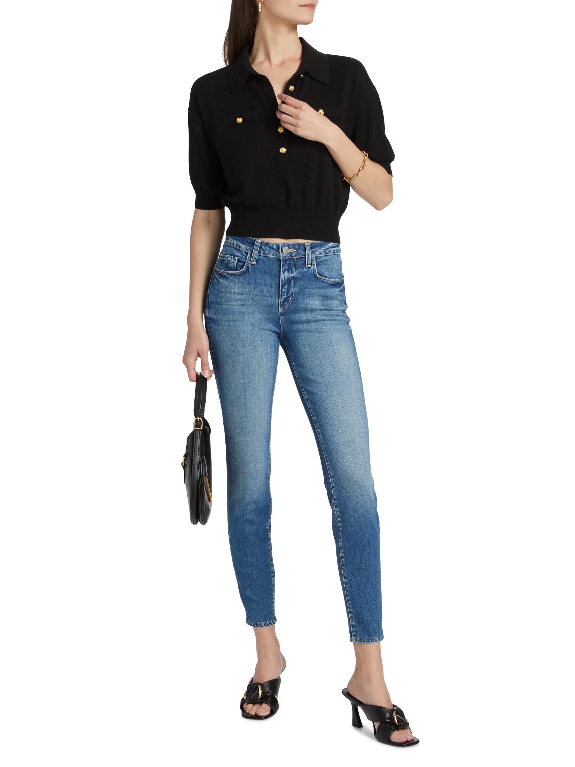 L'AGENCE Masaki Knit Short-Sleeve Sweater | Saks Fifth Avenue