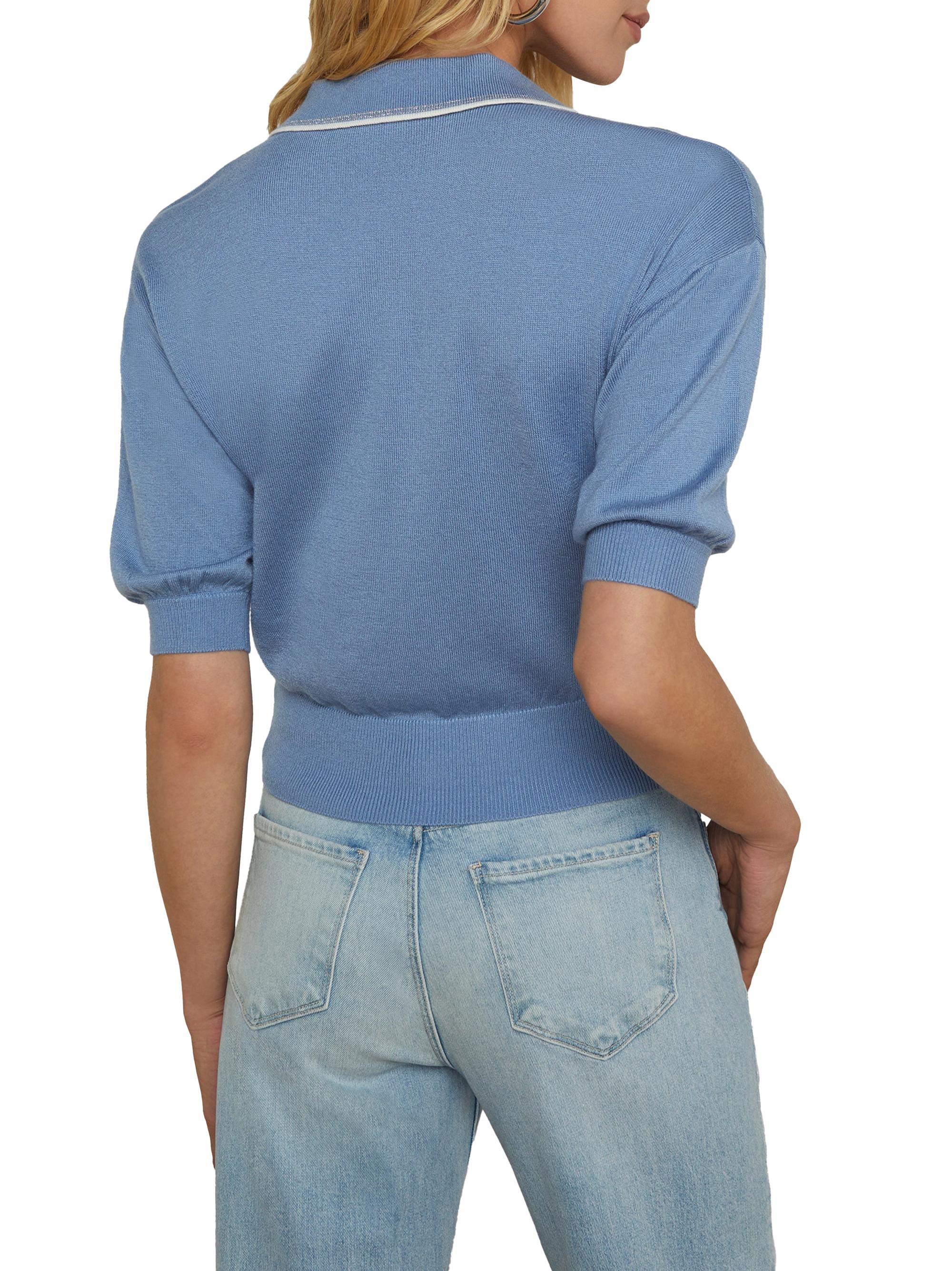 L'AGENCE Masaki Knit Short-Sleeve Sweater | Saks Fifth Avenue