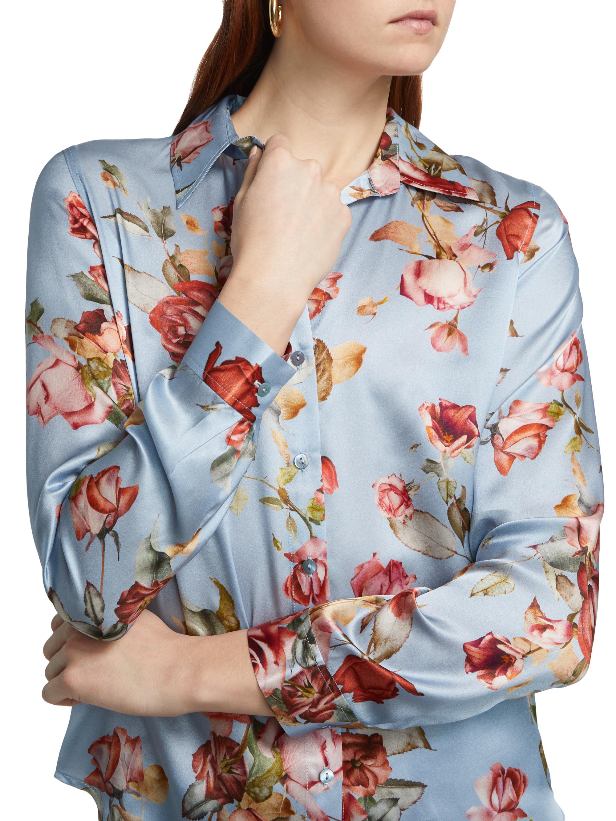 L'AGENCE Tyler Floral Silk Blouse | Saks Fifth Avenue
