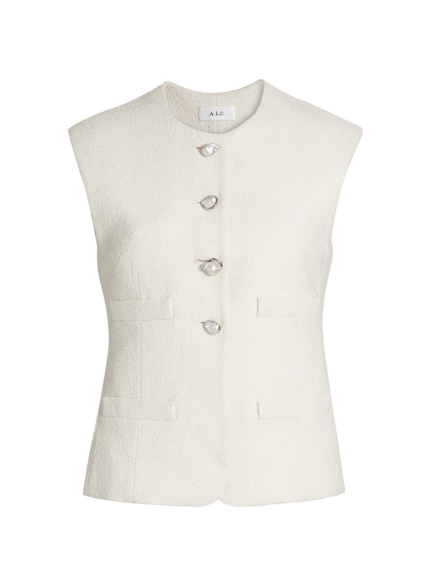 ベスト・ジレ Burberry SS24 White cotton vest (8088153 A1464) Burberry White Cotton Vest | italist | REVERSIBLE