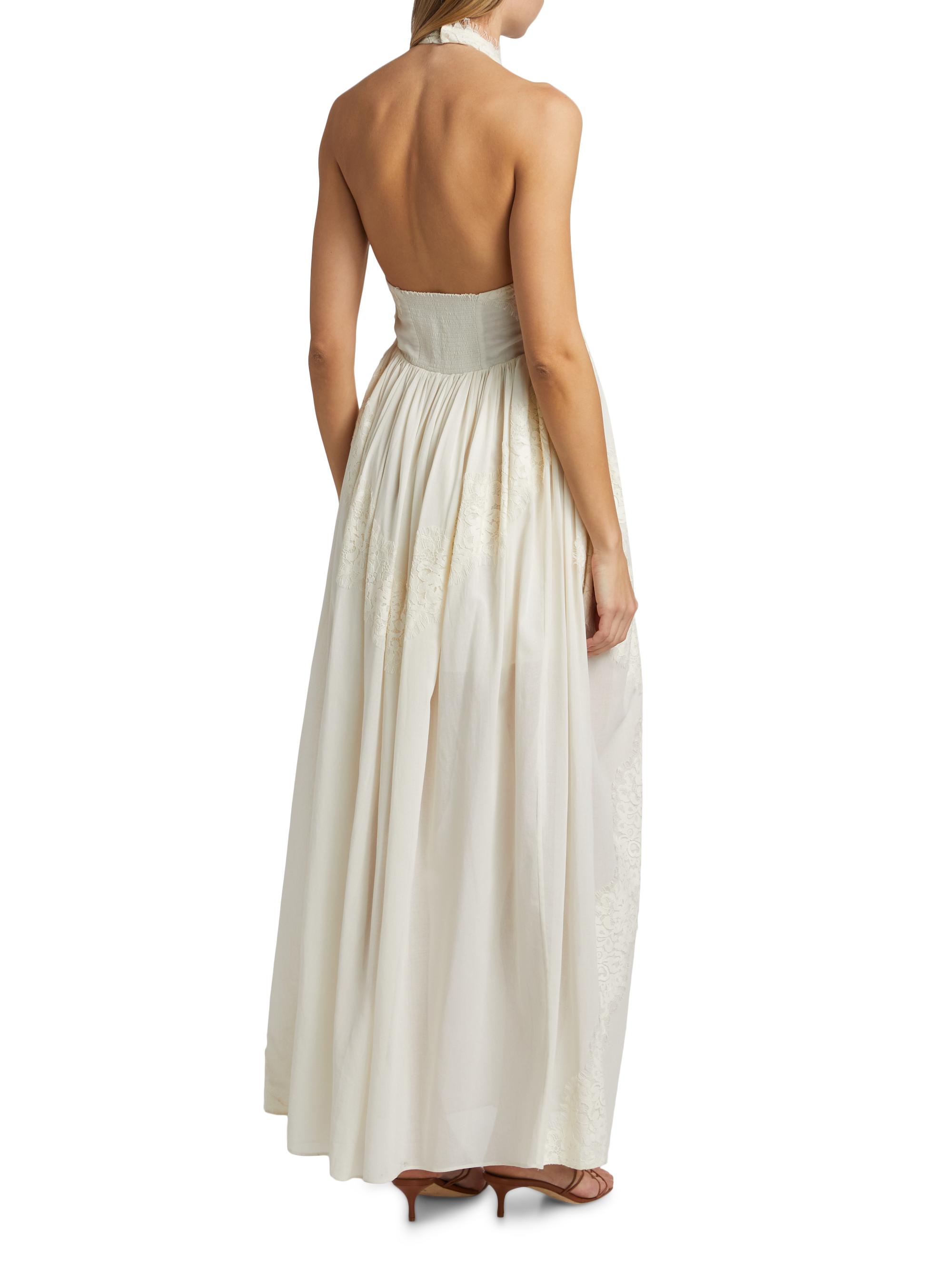 A.L.C. Cambrie Halter Cotton Maxi Dress | Saks Fifth Avenue