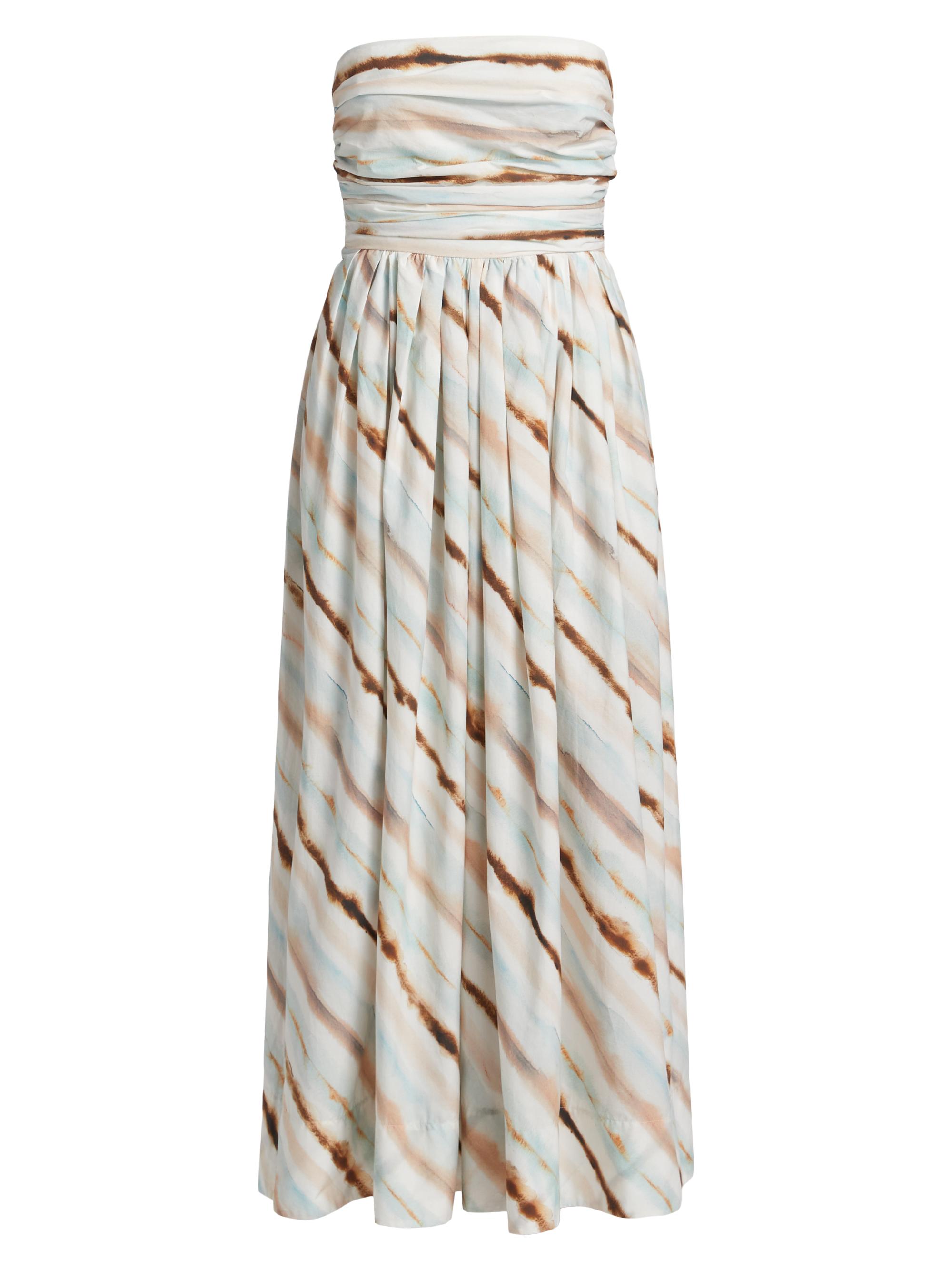 A.L.C. Women's Tara Striped Strapless Midi-Dress - Mint Multi