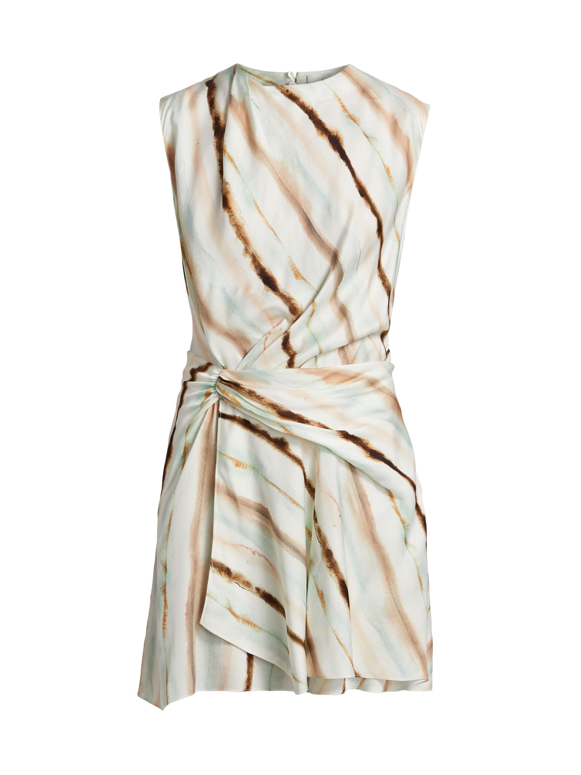 A.L.C. Women's Delia Striped Mock-Wrap Minidress - Mint Multi