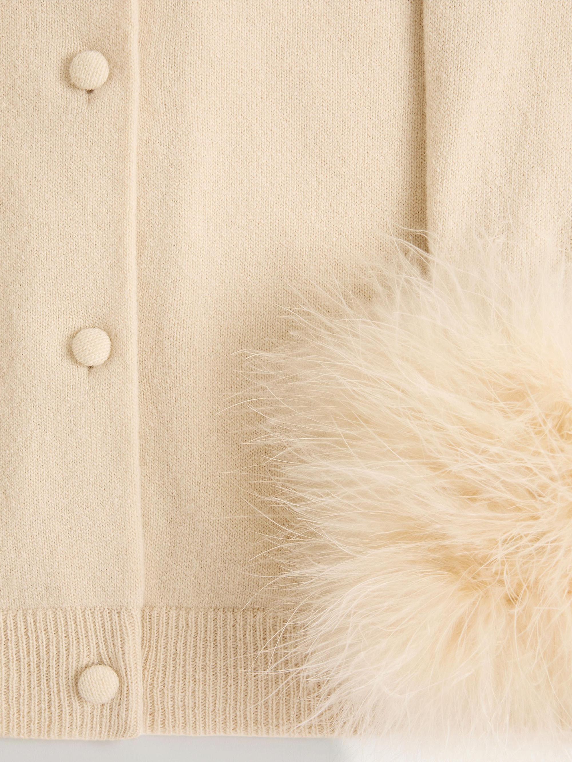 Valentino Garavani Cardigan with Feathers | Saks Fifth Avenue