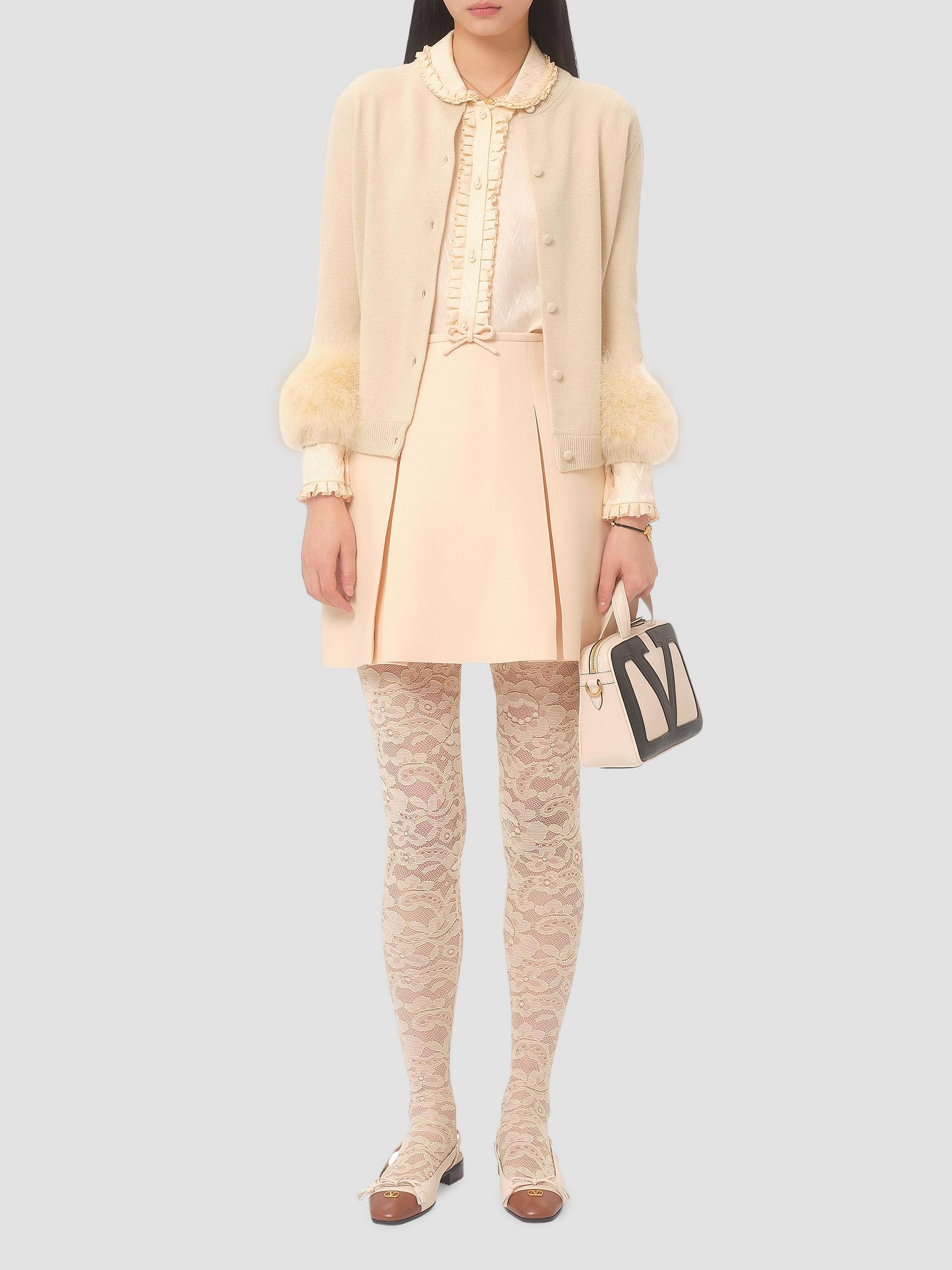 Valentino Garavani Cardigan with Feathers | Saks Fifth Avenue