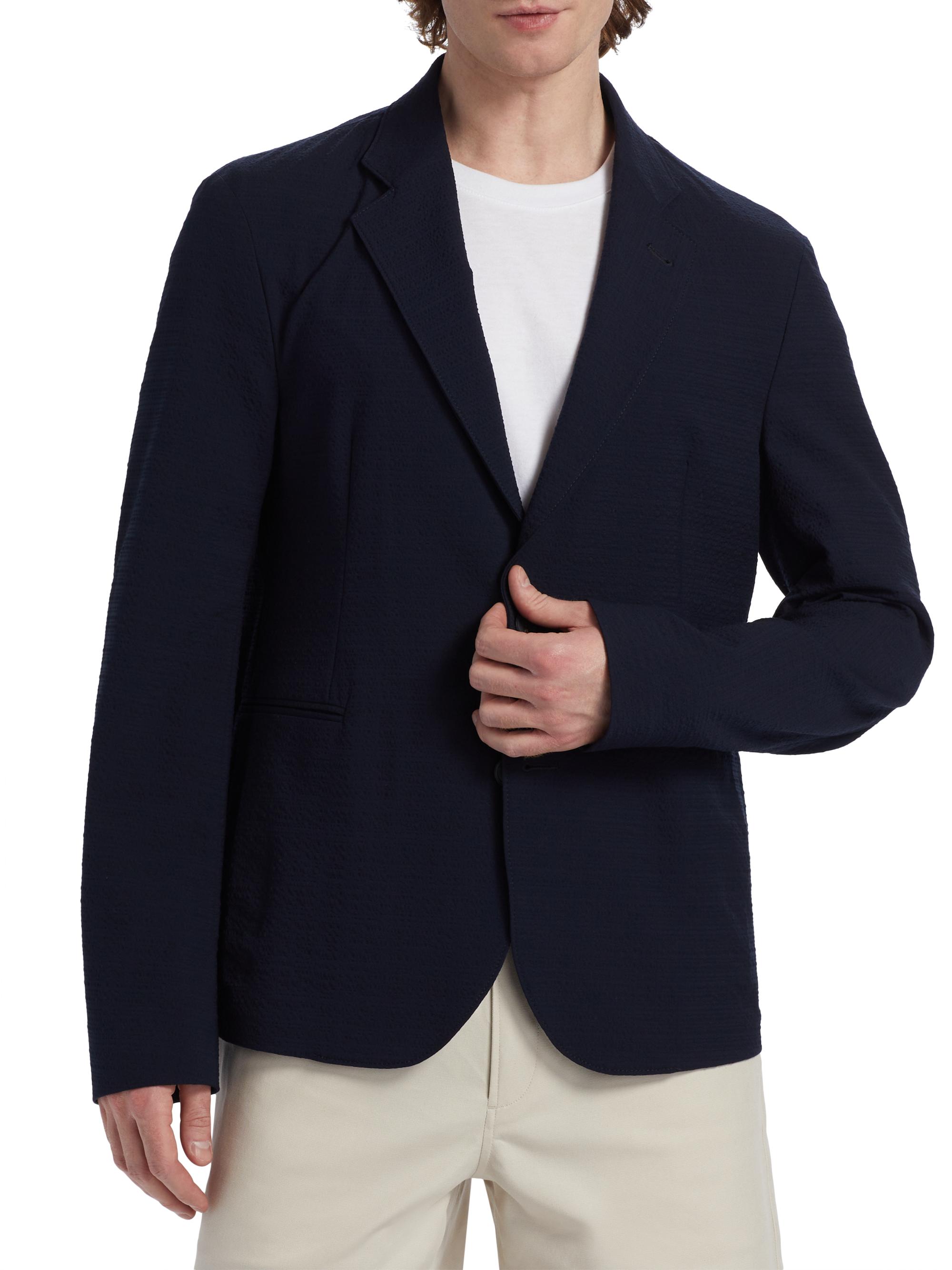 Emporio Armani Soft Seersucker Blazer | Saks Fifth Avenue