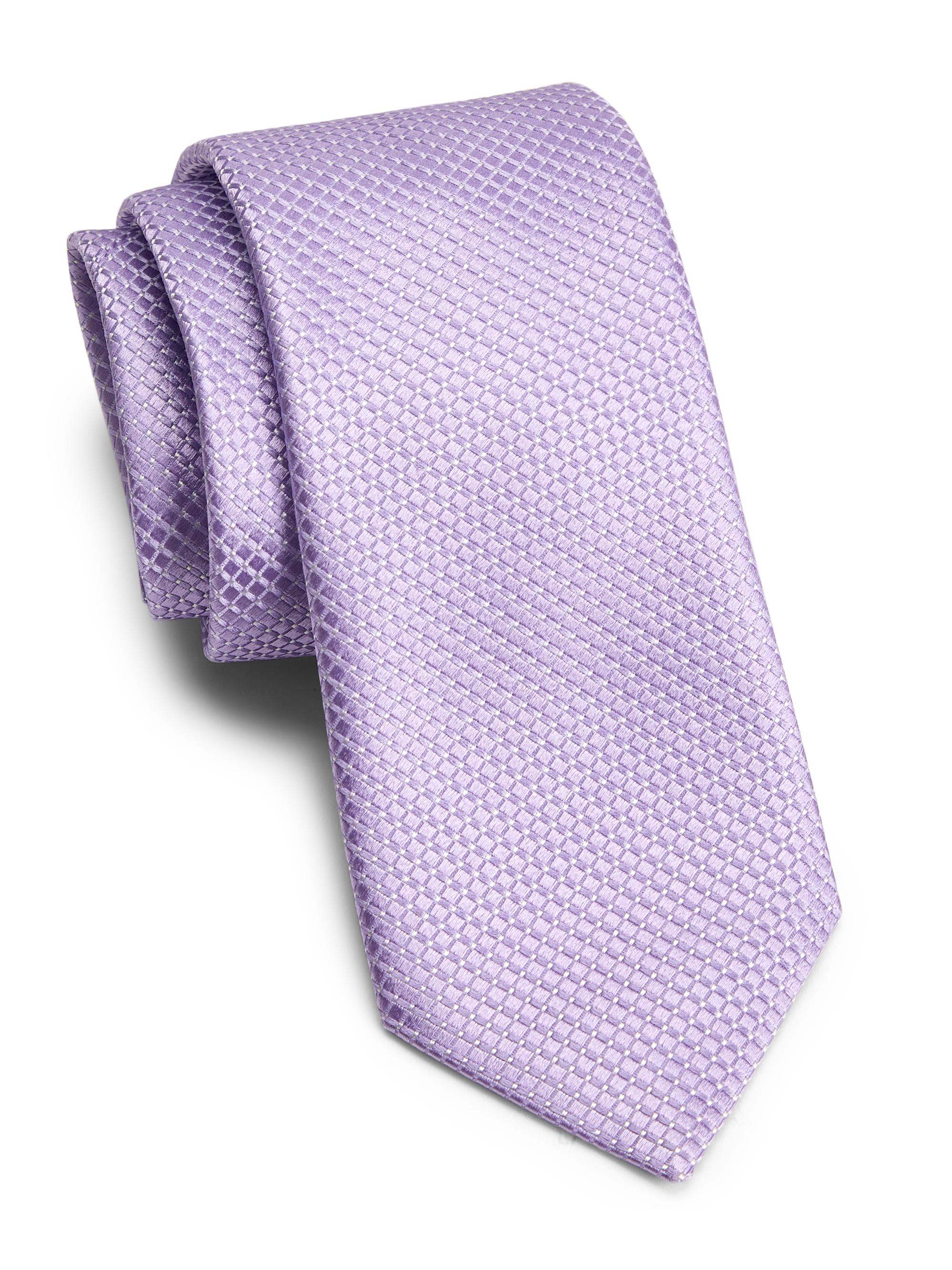 Emporio Armani Men's Jacquard Silk-Cotton Tie - Violet