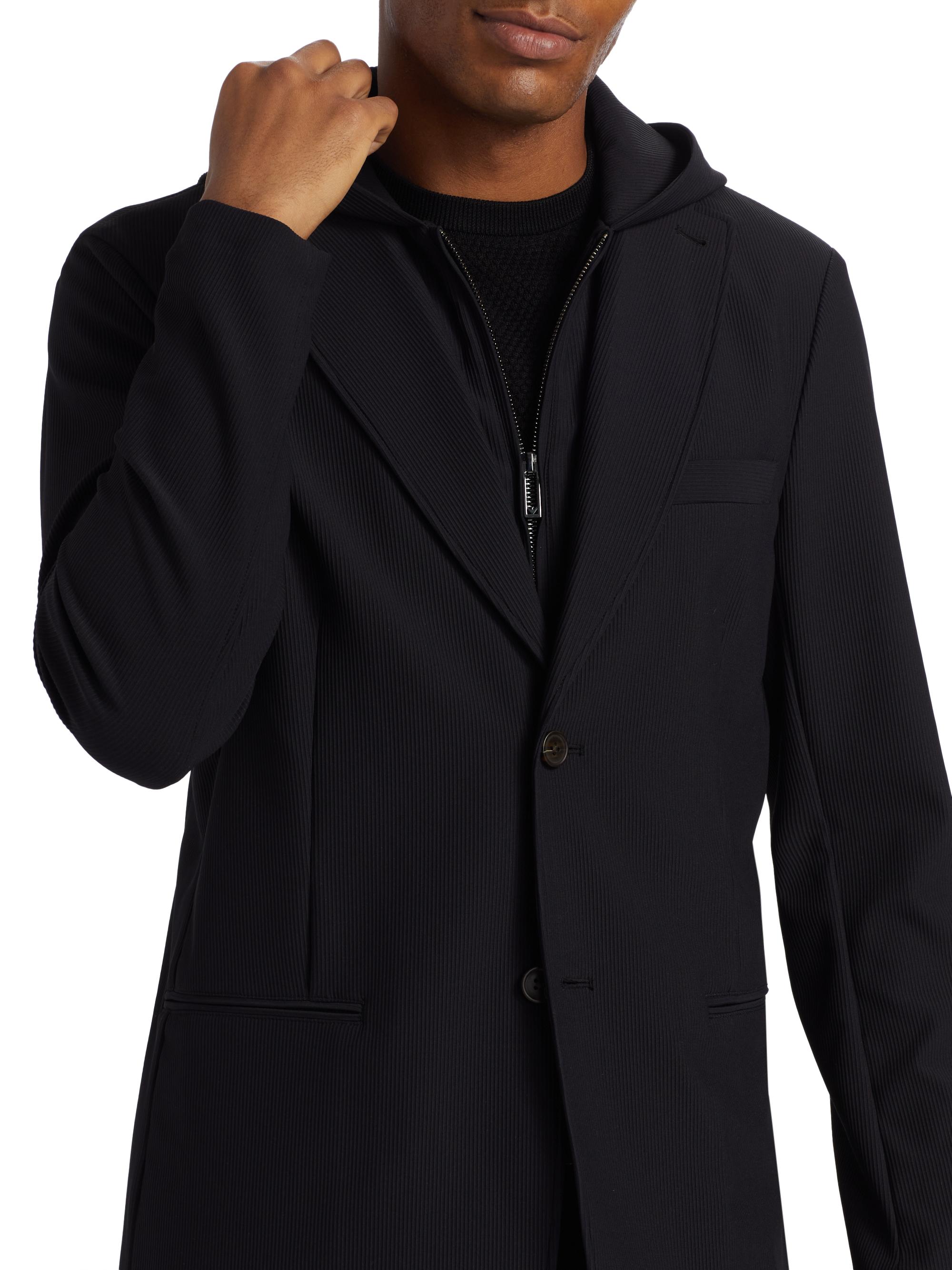 Emporio Armani Icon Nylon Stretch Blazer | Saks Fifth Avenue