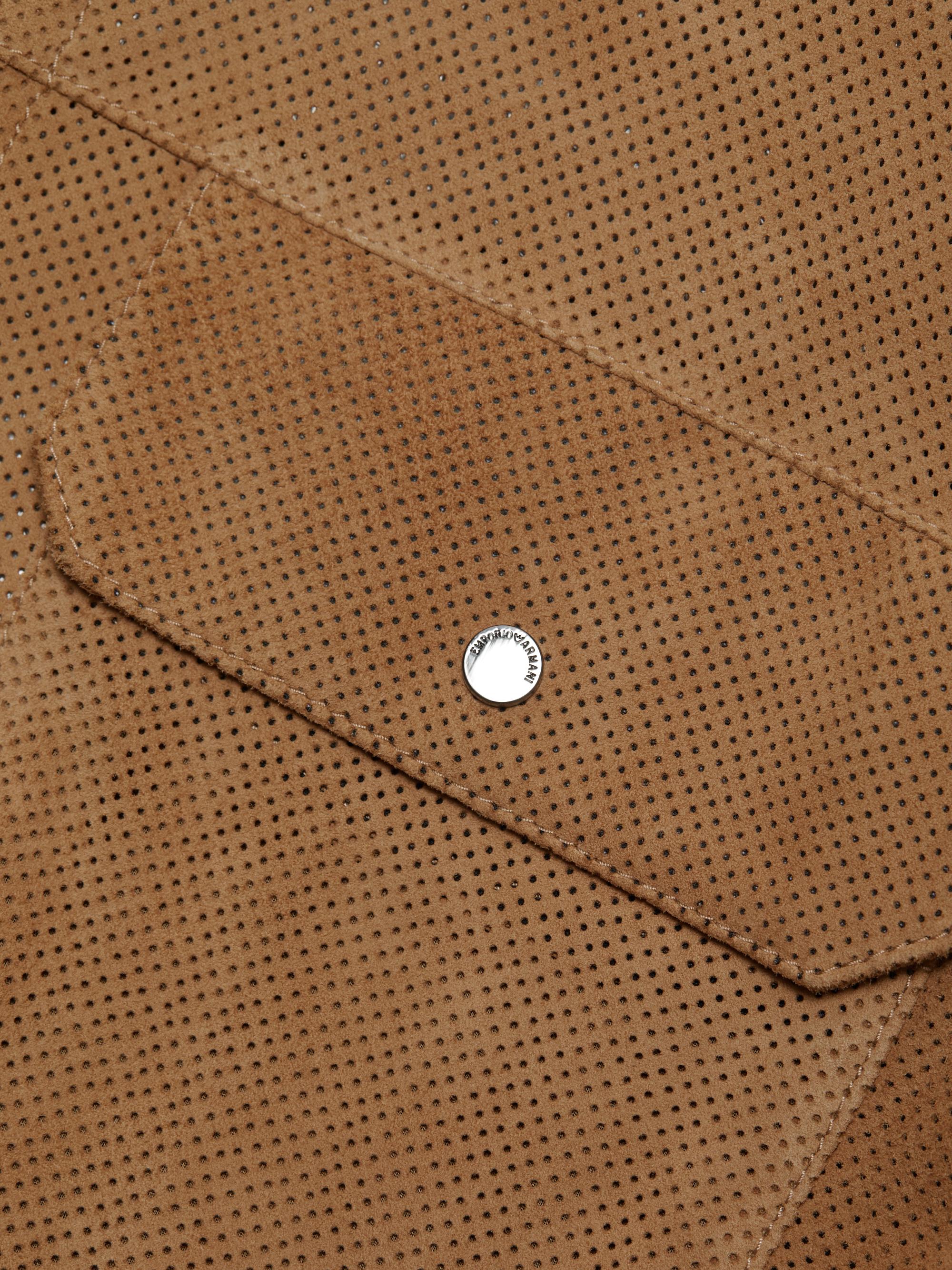 Emporio Armani Perforated Suede Jacket | Saks Fifth Avenue