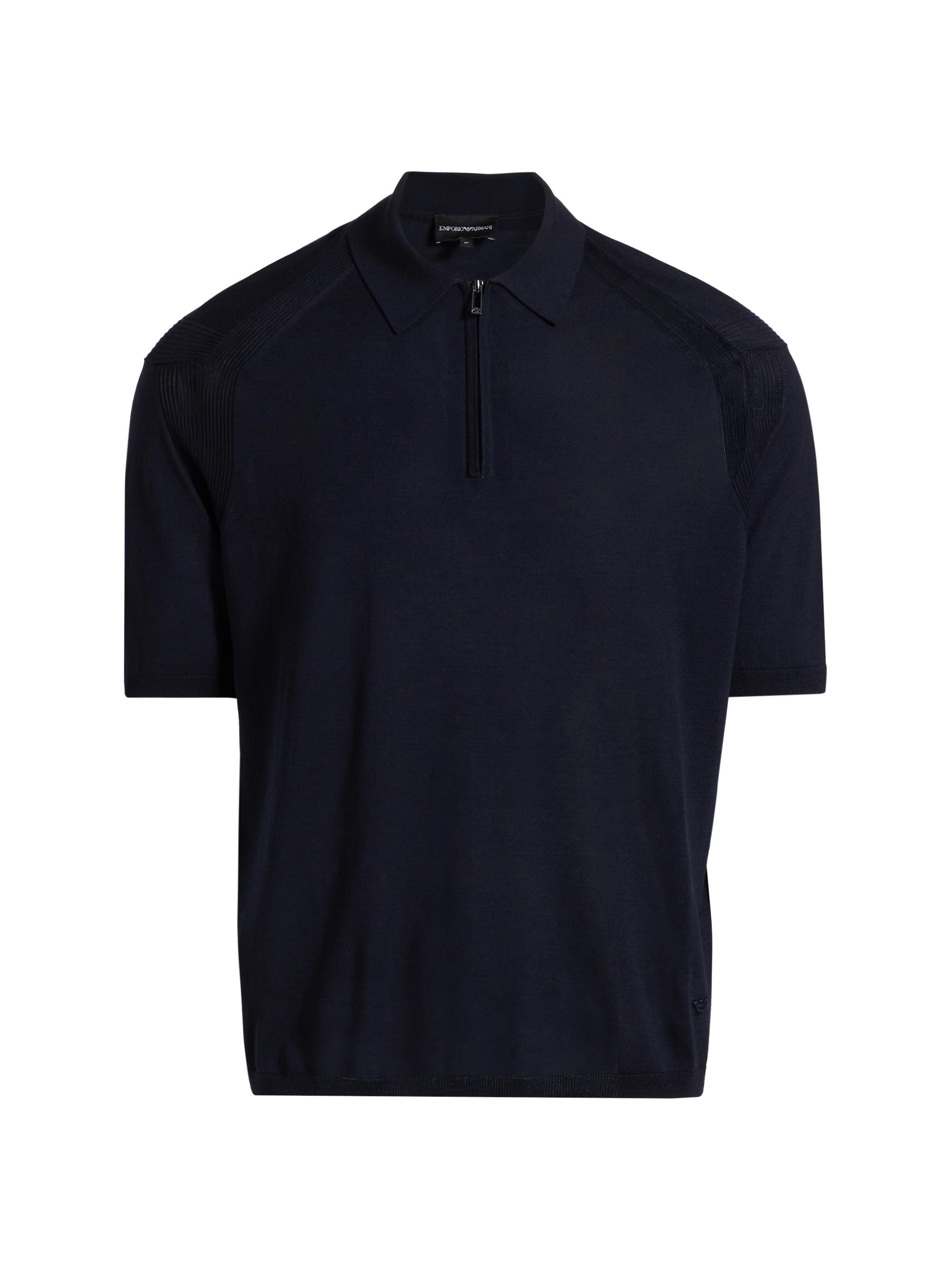 Emporio Armani Knit Textured Polo Shirt | Saks Fifth Avenue