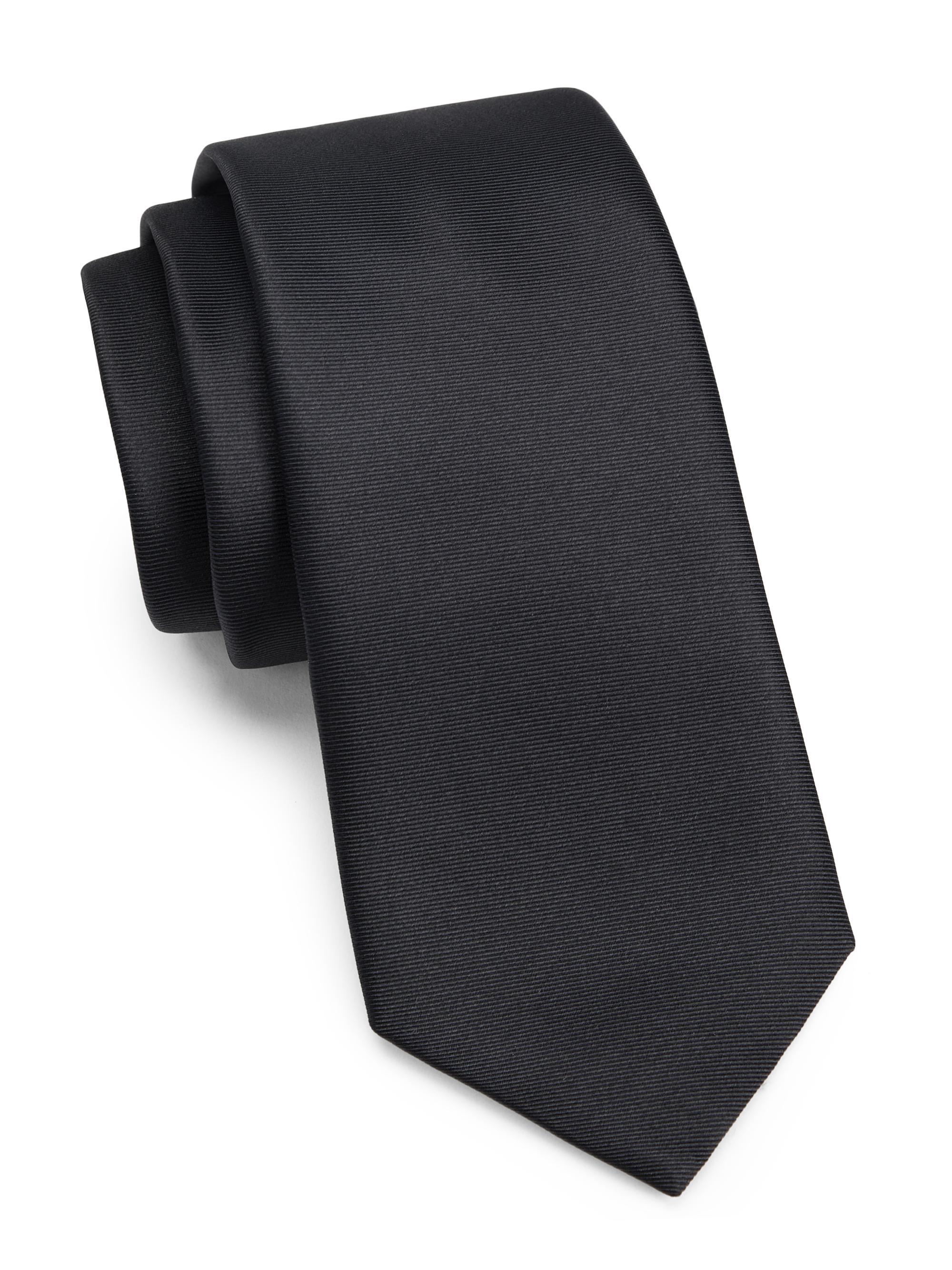 Emporio Armani Men's Silk Twill Tie - Black