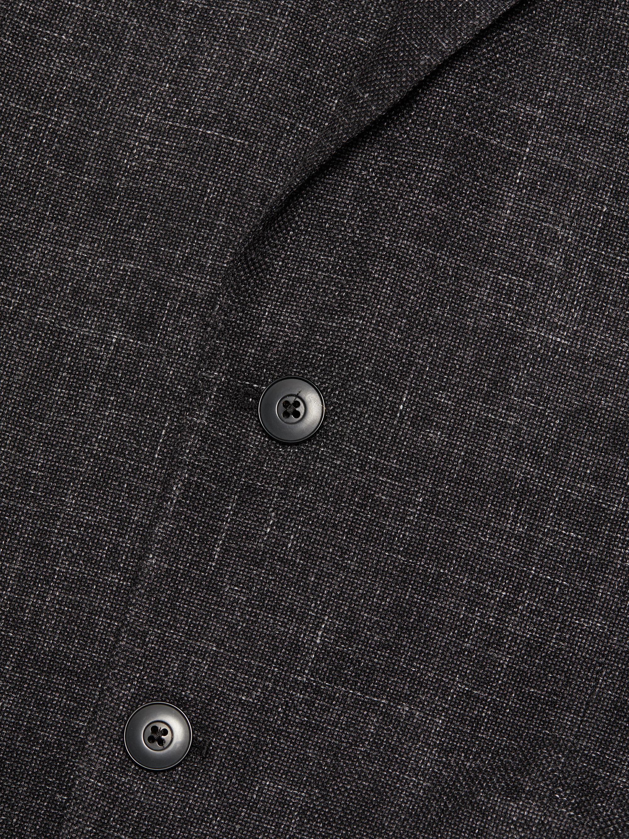 Emporio Armani Men's Virgin Wool-Blend Blazer - Black | Thumbnail 7