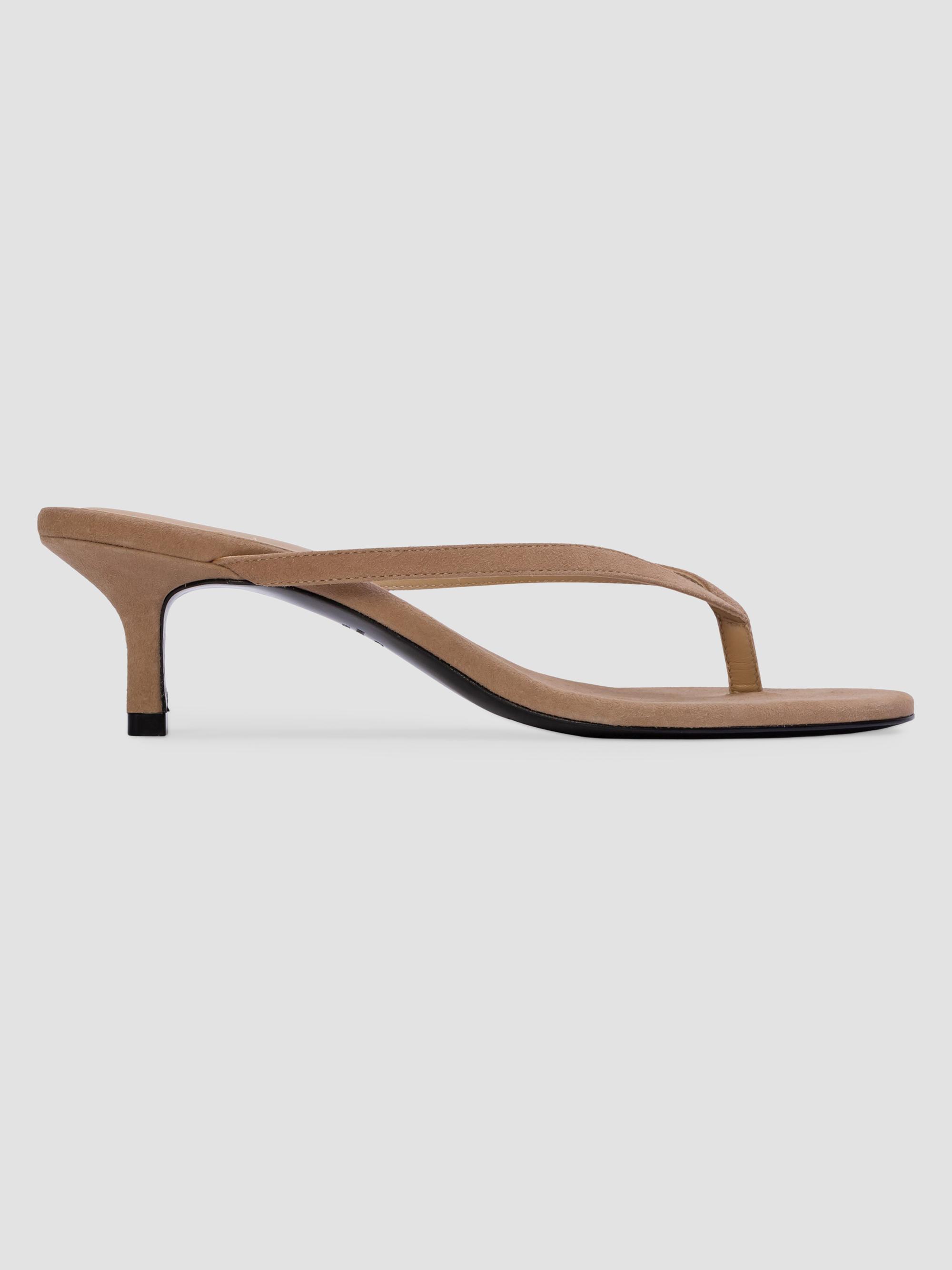 Black Suede Studio Women's Tash 50MM Suede Heels - Latte Suede