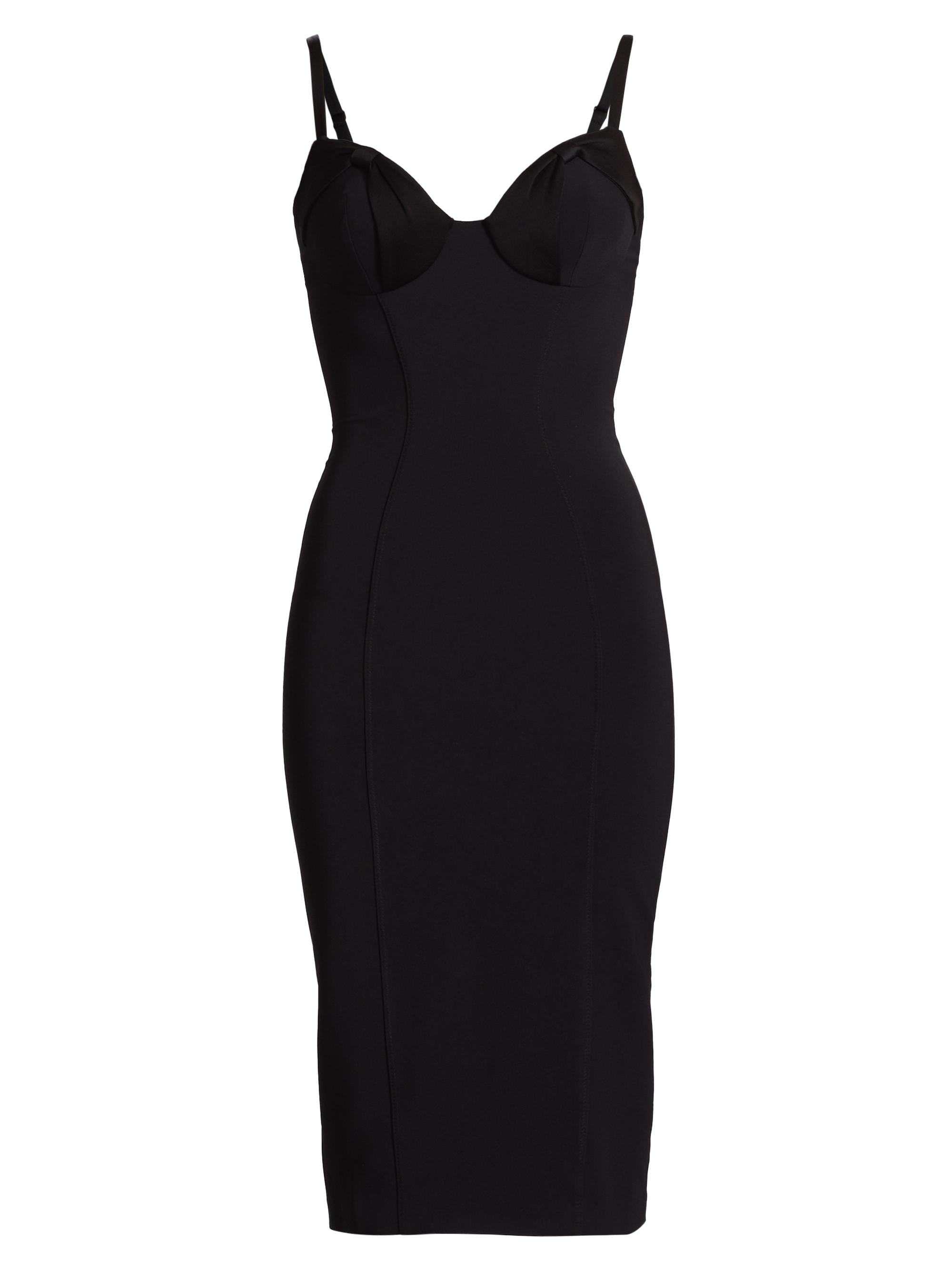 Elisabetta Franchi Women's E. F. Crêpe Shift Midi-Dress - Black