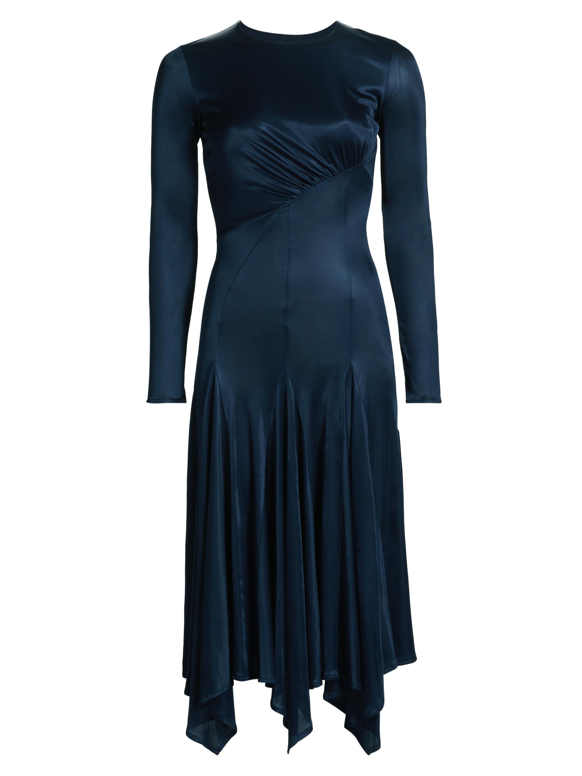 Elisabetta Franchi Women's Jersey Long-Sleeve Midi-Dress - Navy