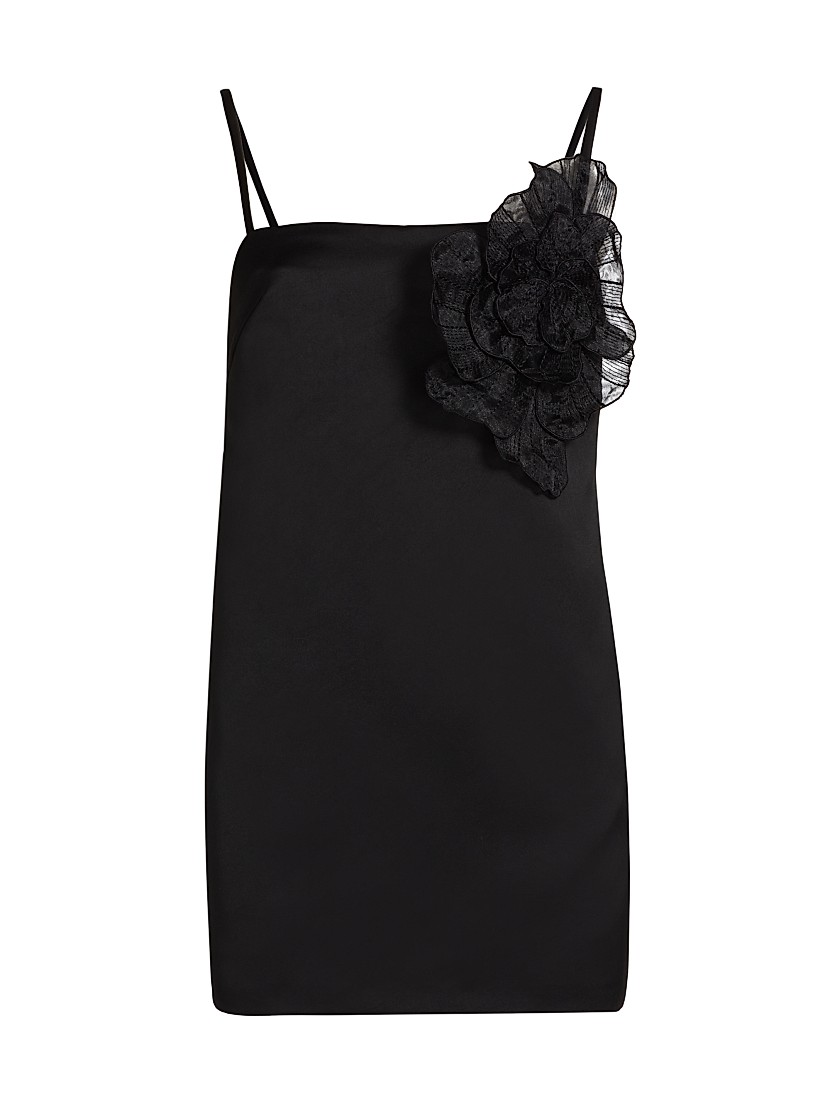 Shop Elisabetta Franchi E.F. Flower Shift Duchesse Satin Shop Elisabetta Franchi E.F. Flower Shift Duchesse Satin