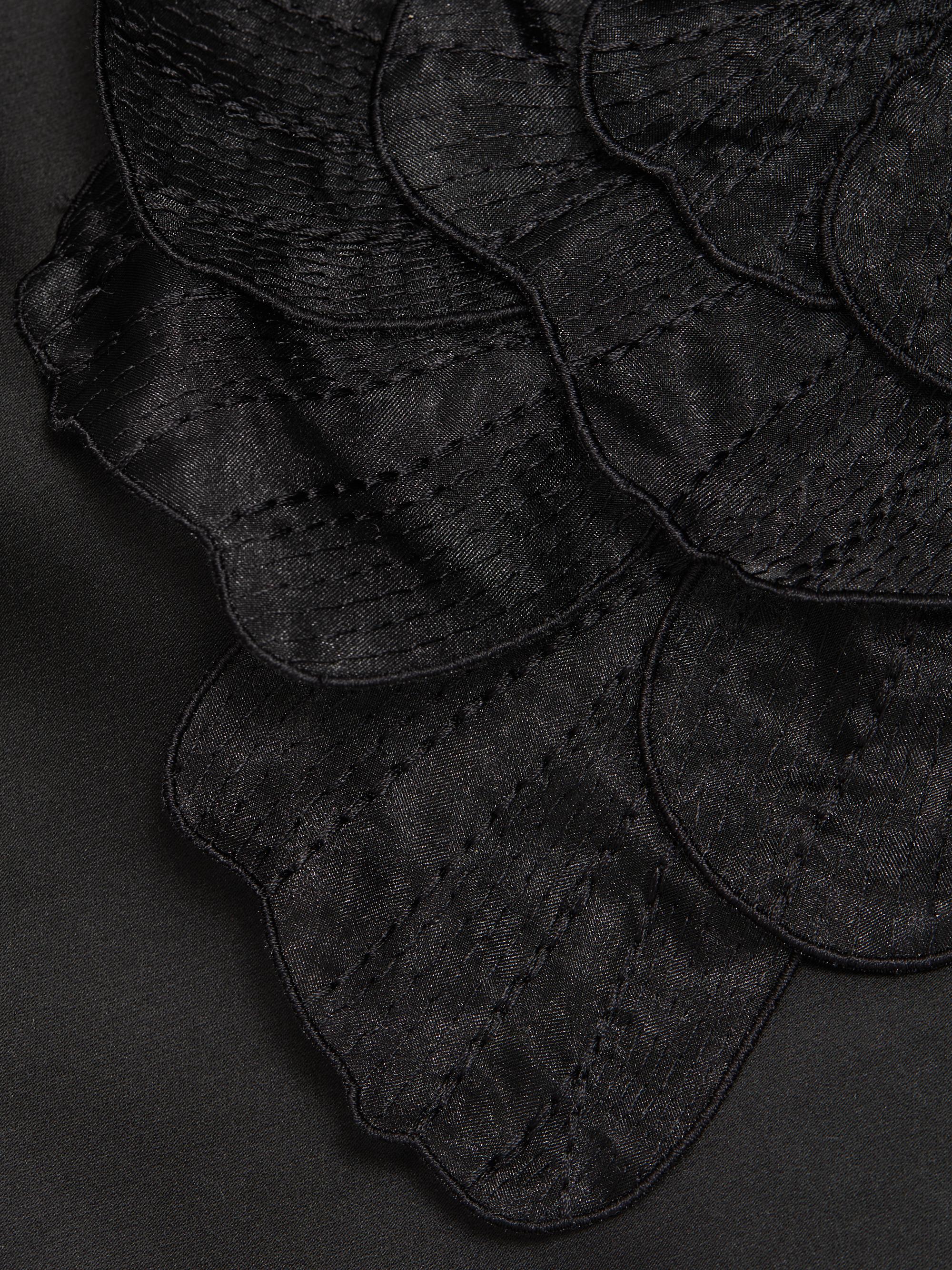 Elisabetta Franchi E.F. Flower Shift Duchesse Satin Minidress