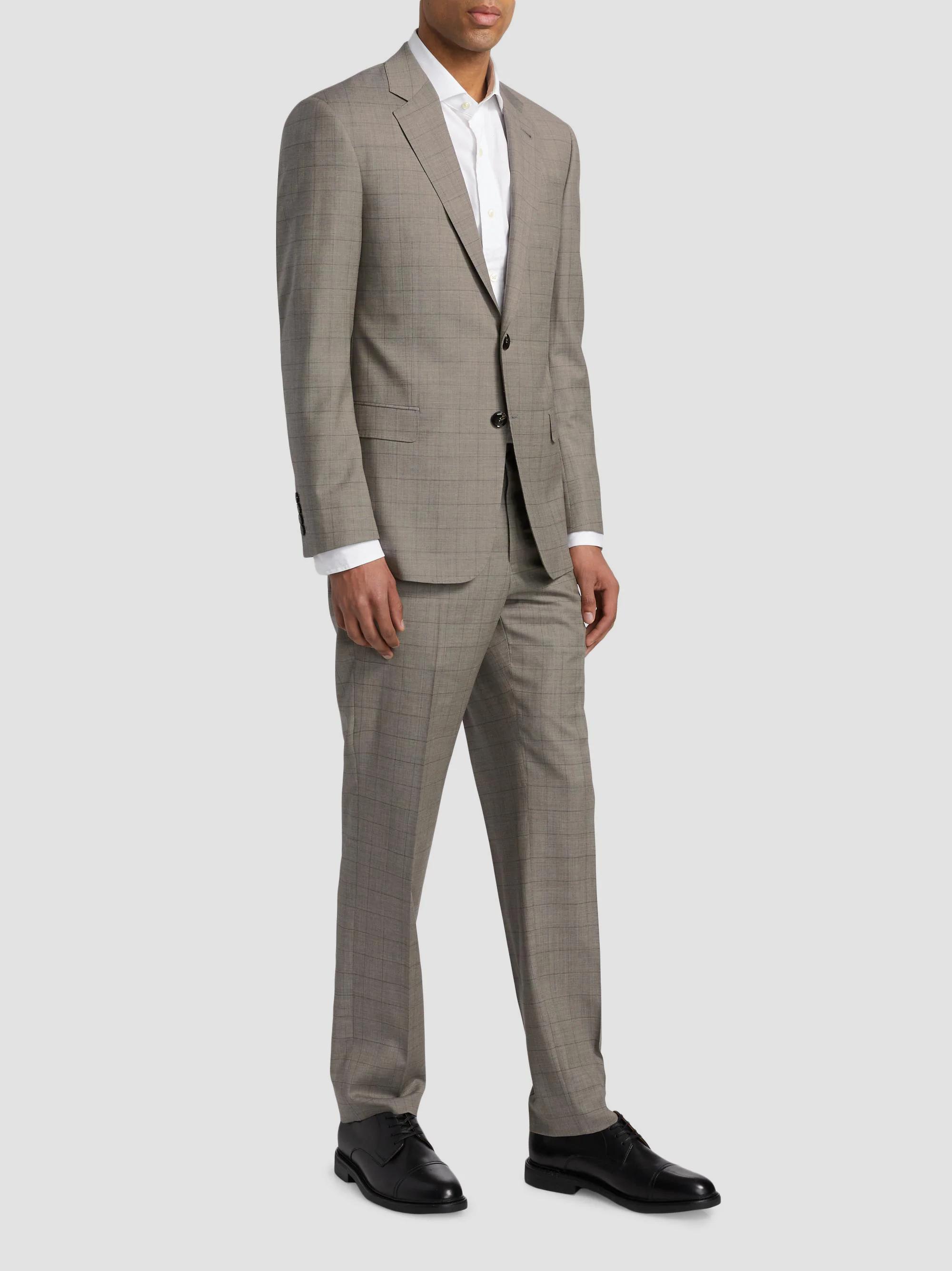 Giorgio Armani Windowpane Plaid Wool Suit | Saks Fifth Avenue
