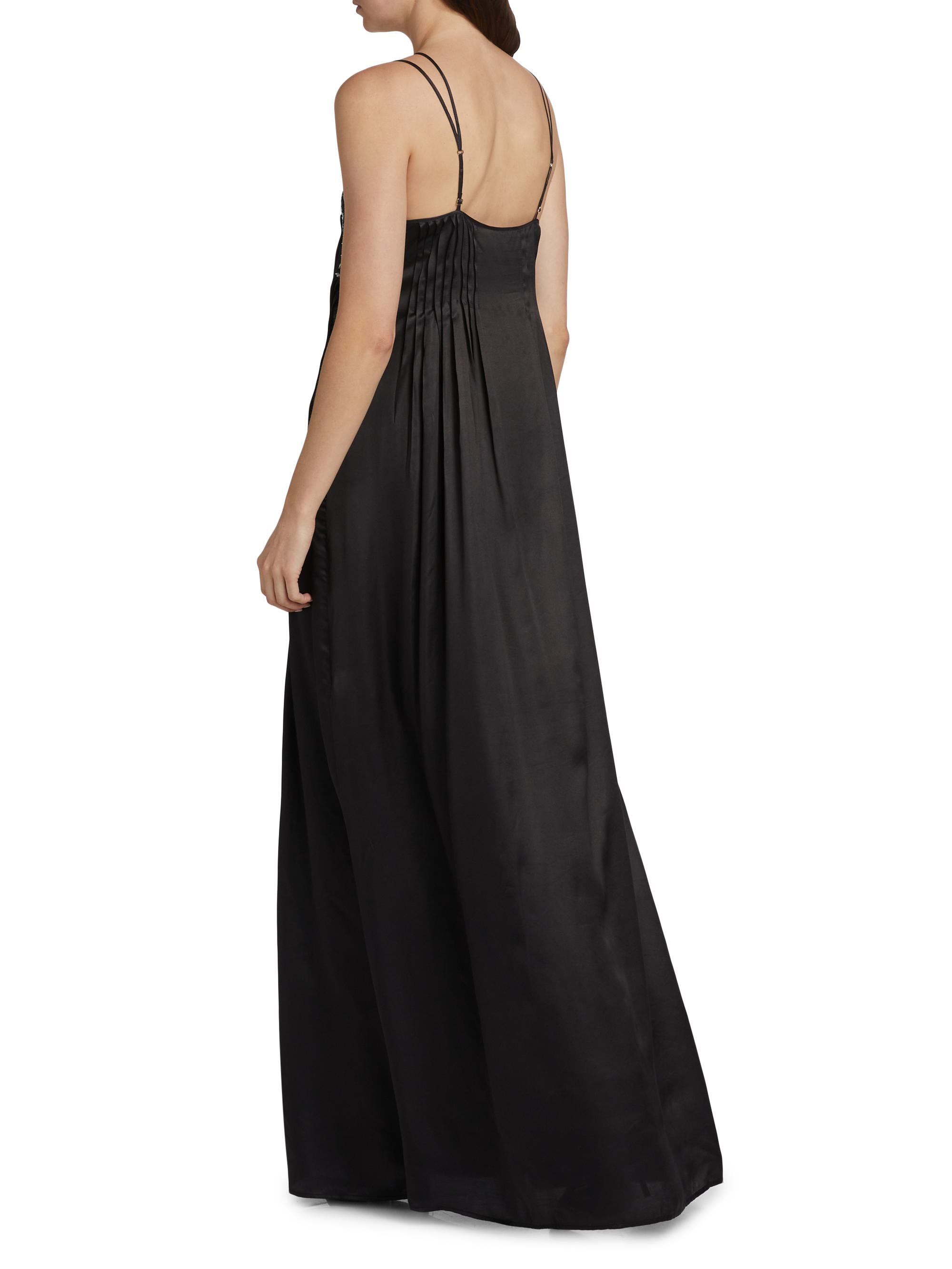open lace back dress Fuchsia Gold Chain One Shoulder Sleeveless Dress