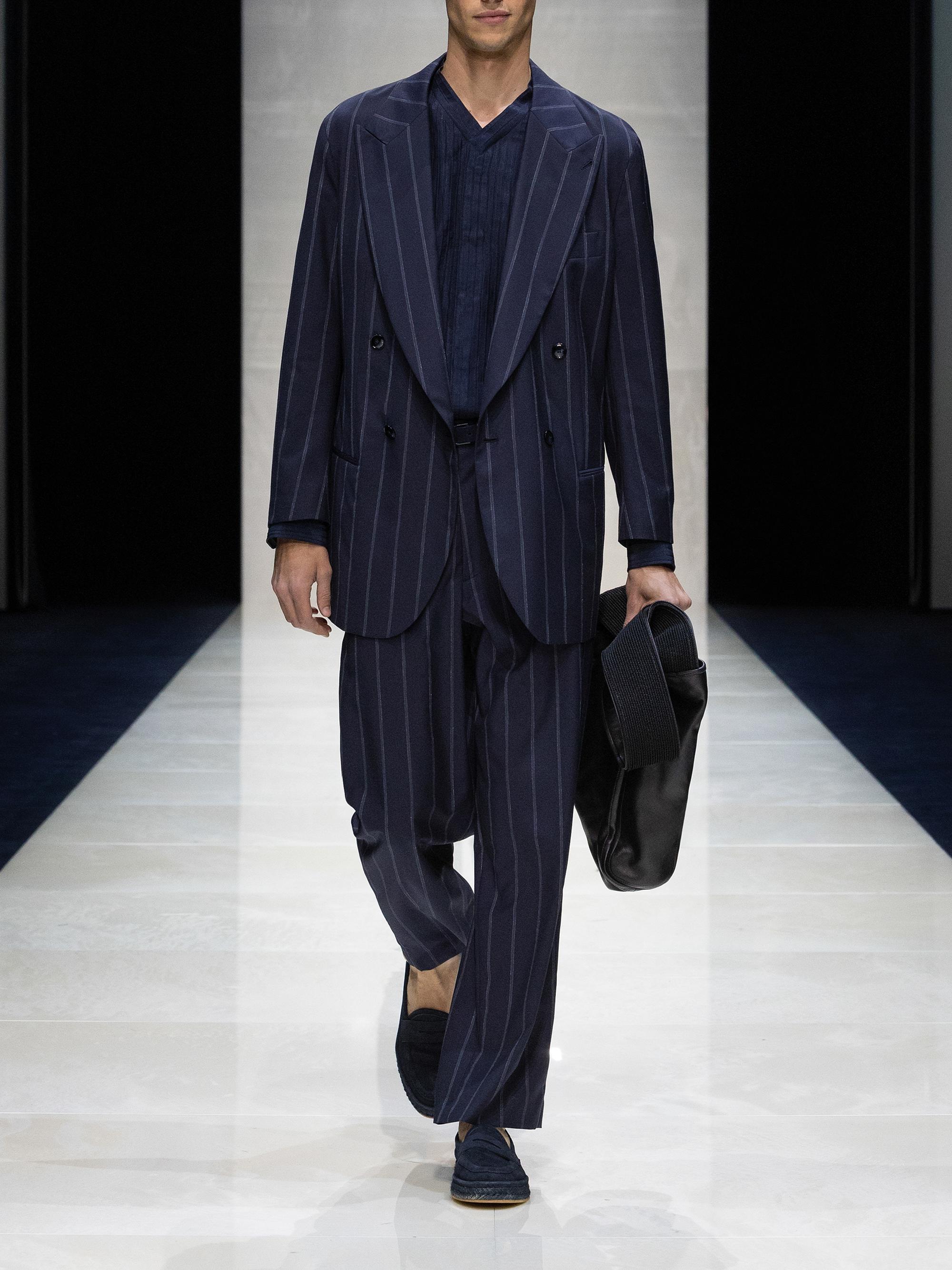 Giorgio Armani Fashion Pinstripe Virgin Wool Suit | Saks Fifth Avenue