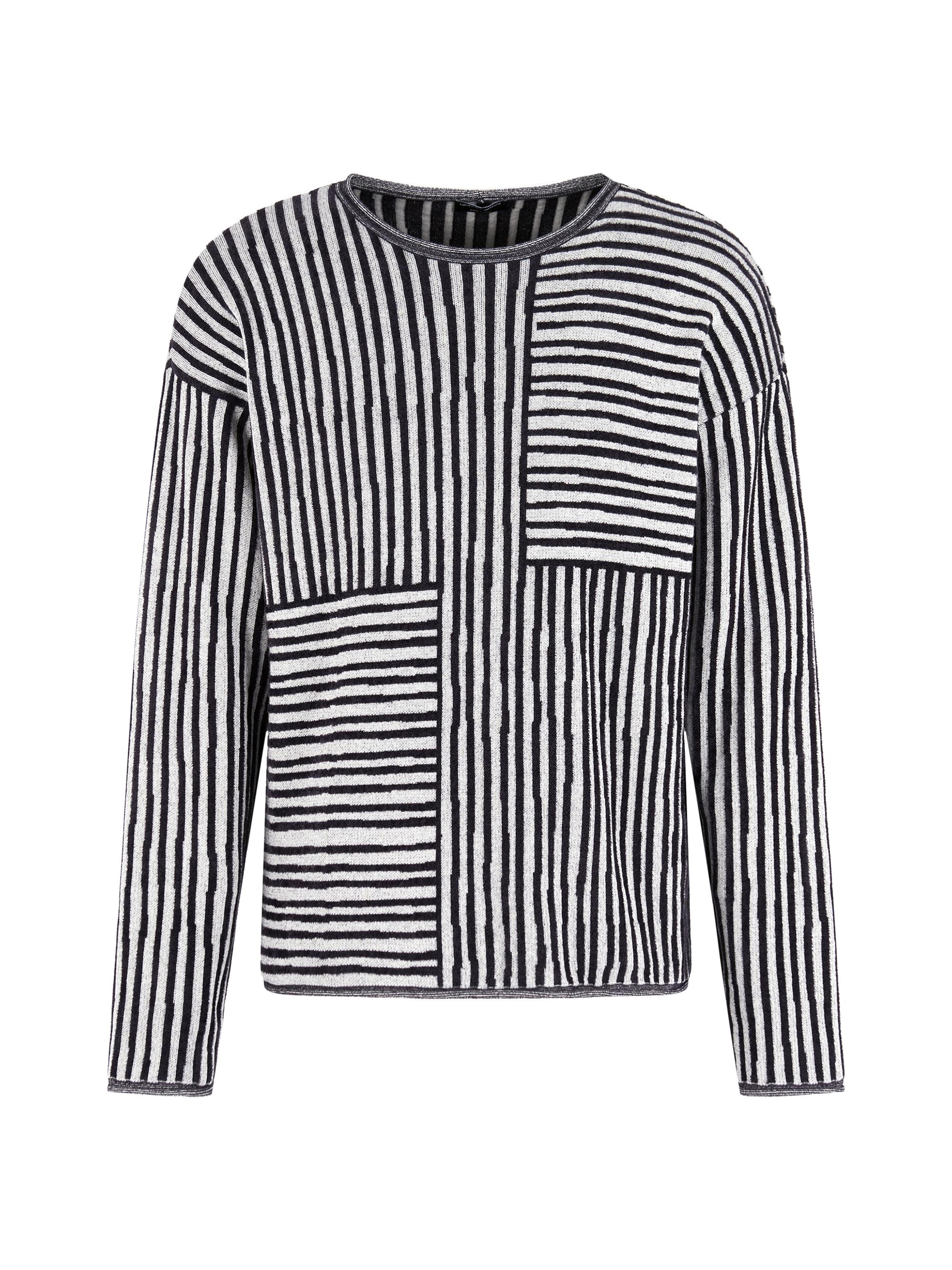 Giorgio Armani Men's Line Block Crewneck Sweater - Night Blue