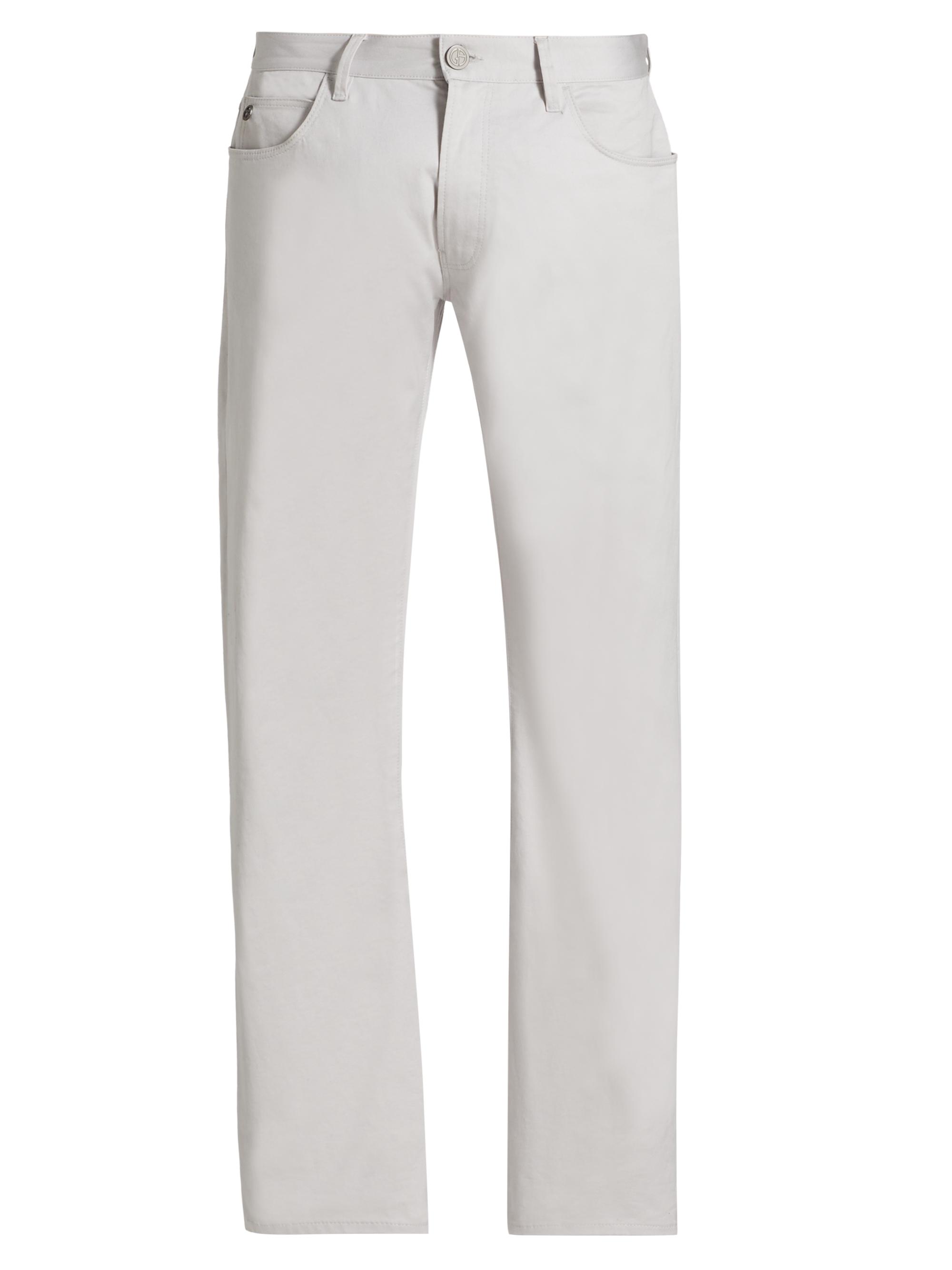 Giorgio Armani Men's 5-Pocket Straight Jeans - White