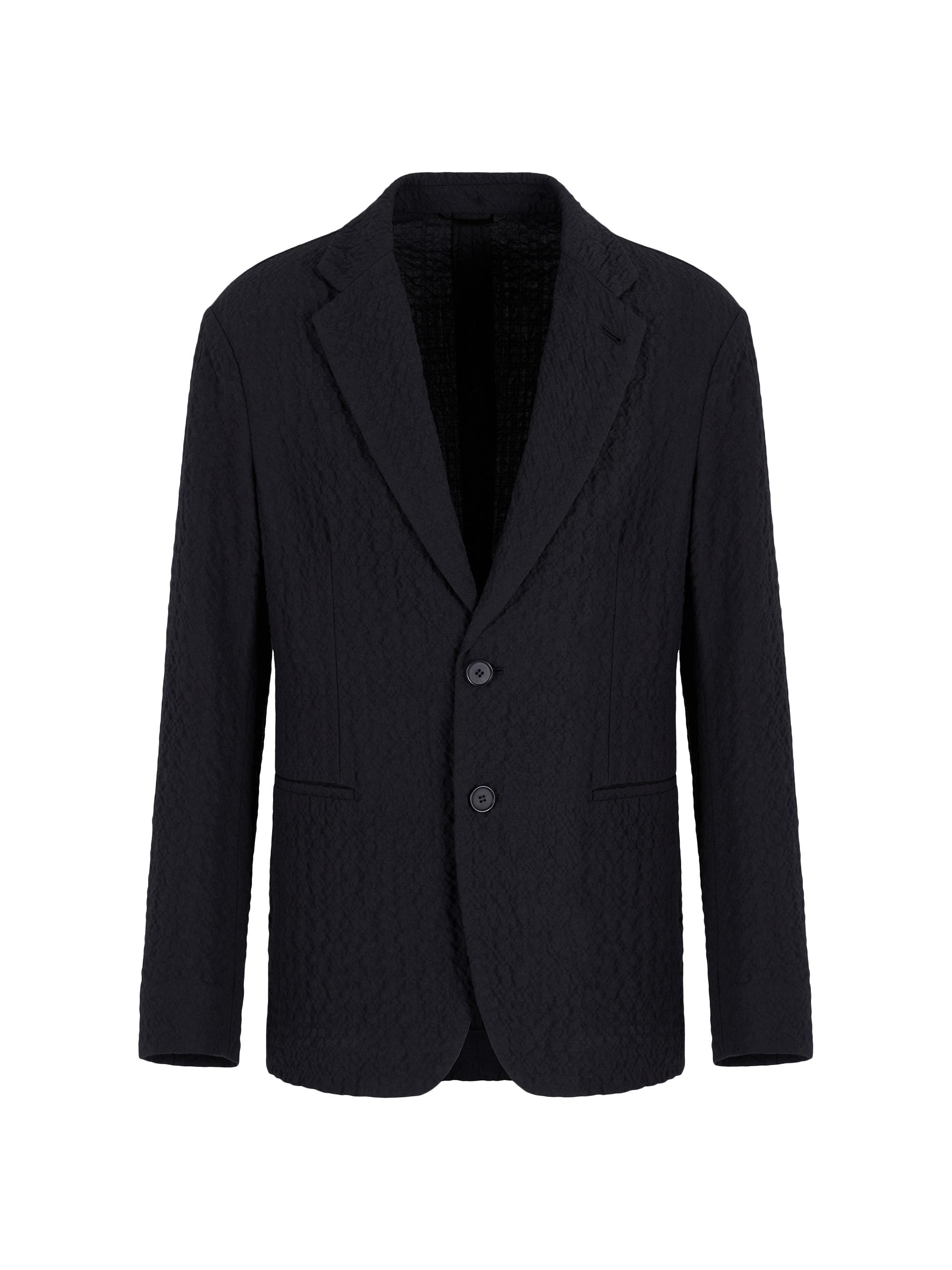 Giorgio Armani Men's Exploded Seersucker Virgin Wool Sportcoat - Blue Graphite
