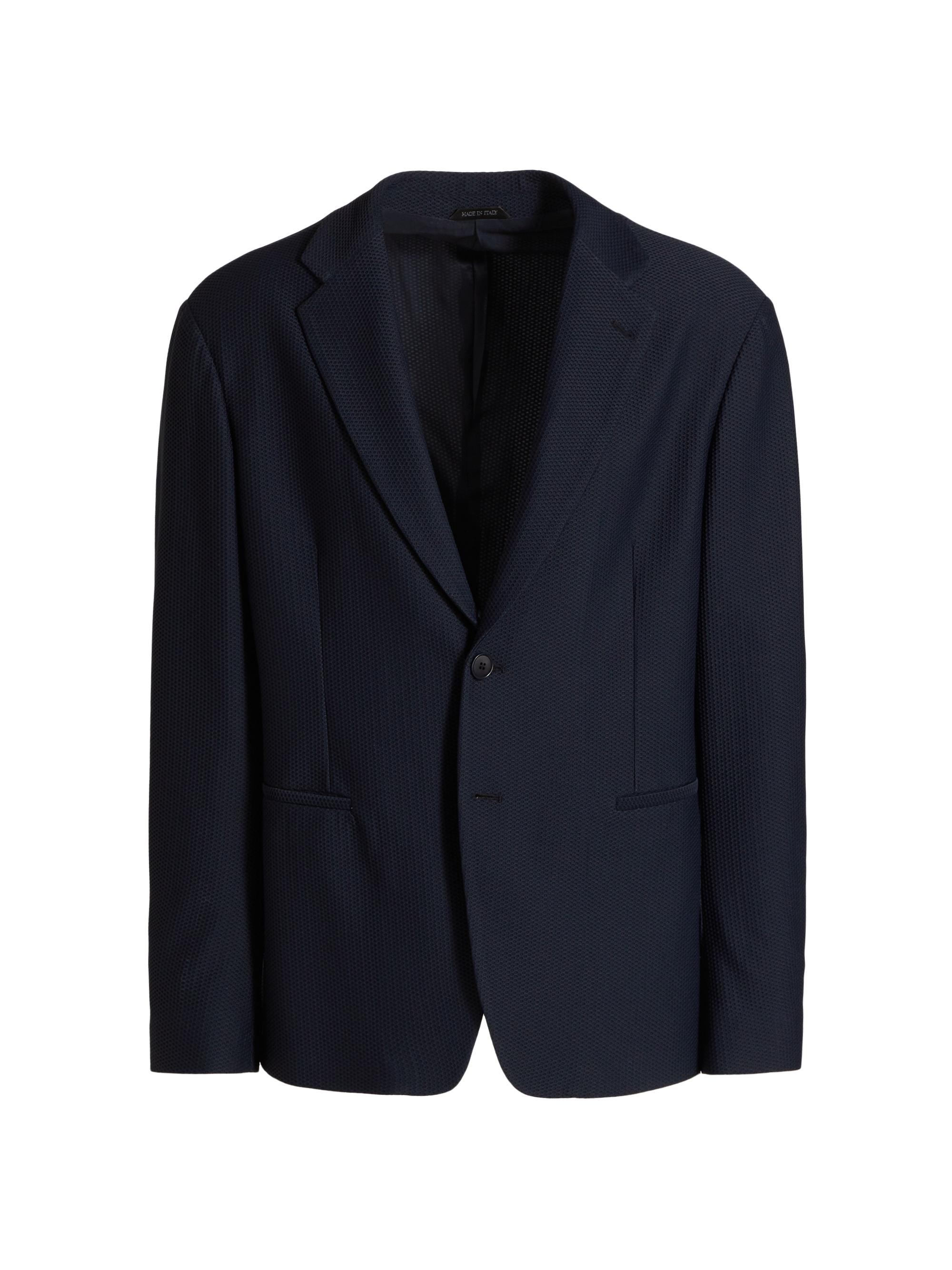 Giorgio Armani Men's Single-Breasted Stretch-Nylon Jacket - Navy
