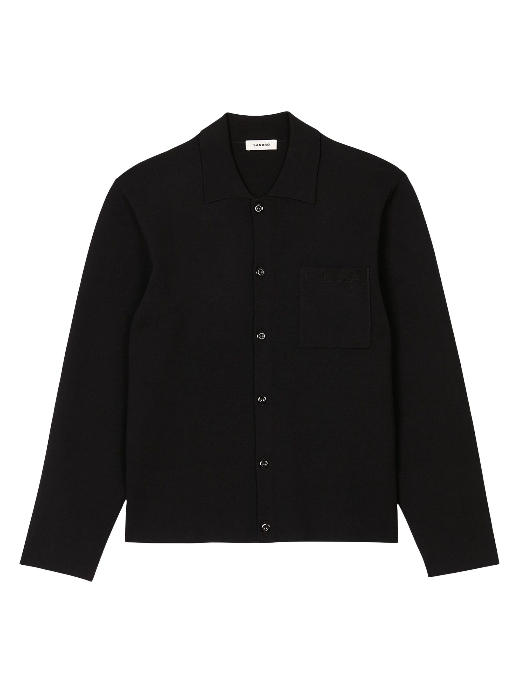 Sandro Men's Button-Down Cardigan - Black
