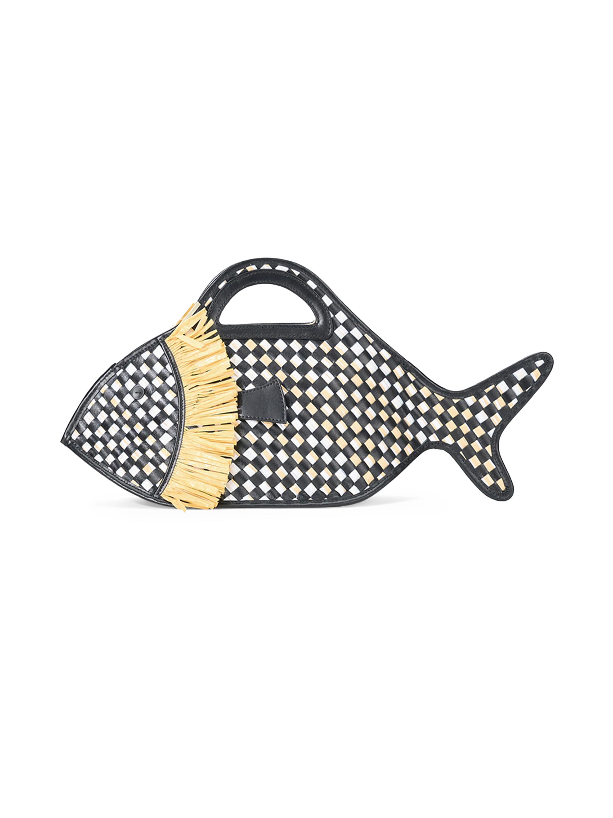 Staud Cleo Fish Raffia Basket Bag | Saks Fifth Avenue