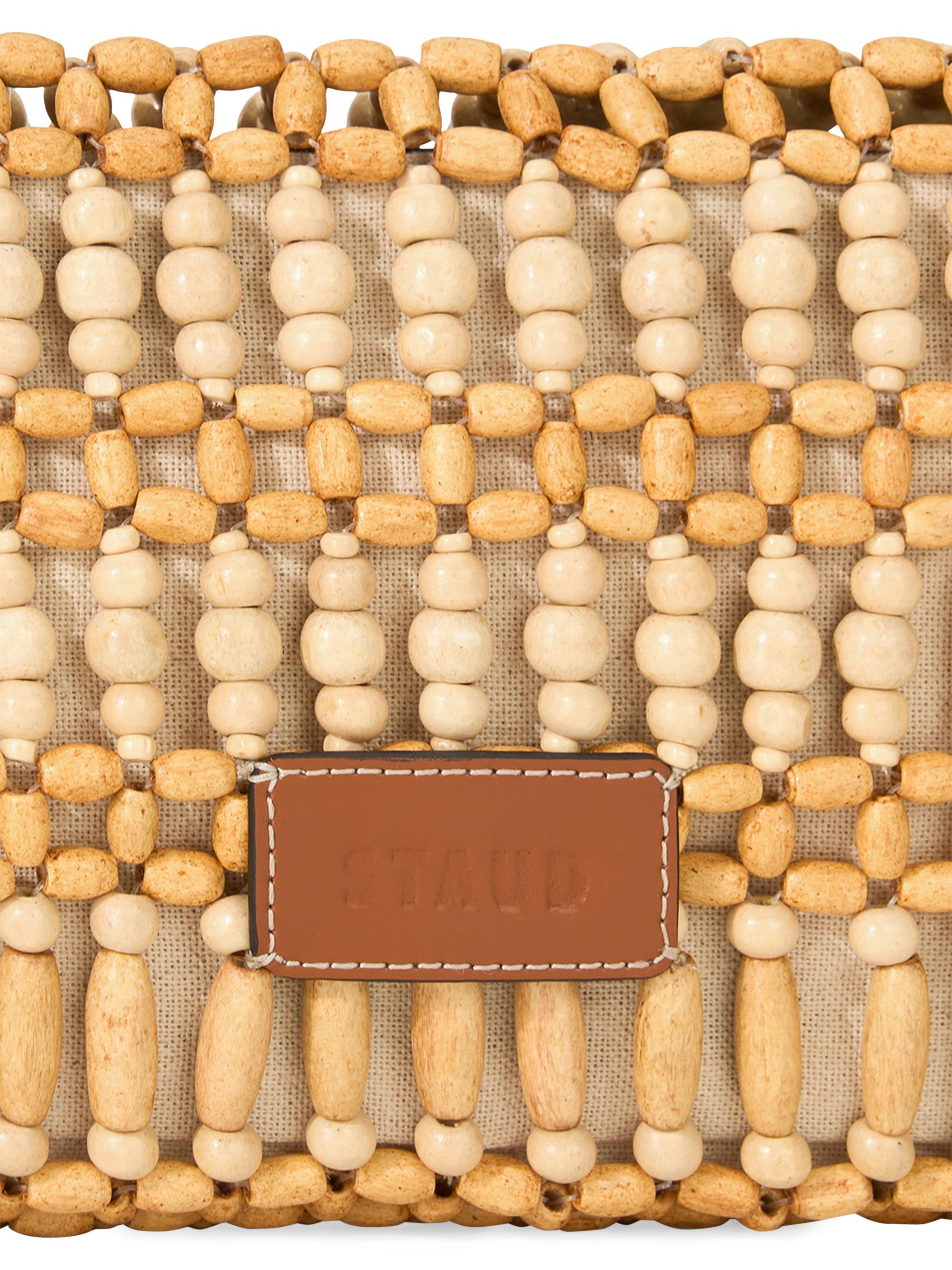 Staud Timmy Wood Beaded Convertible Shoulder Bag | Saks Fifth Avenue