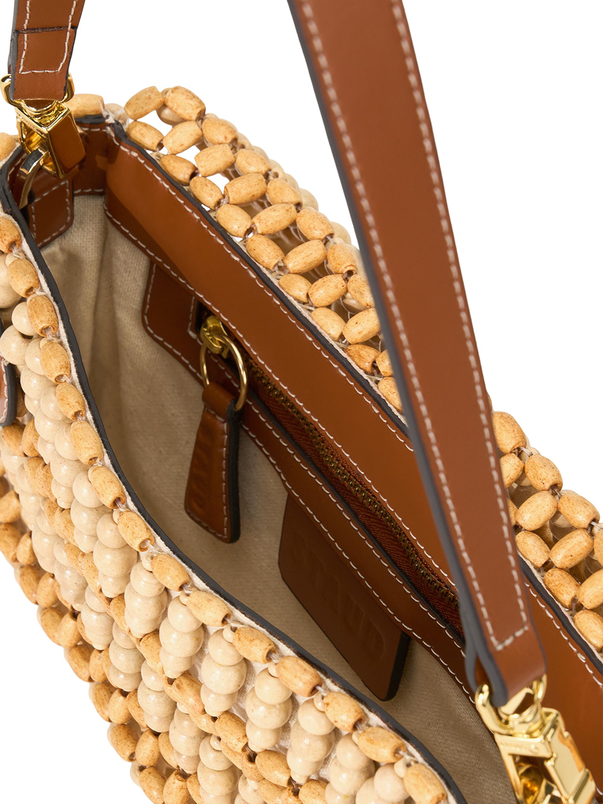Staud Timmy Wood Beaded Convertible Shoulder Bag | Saks Fifth Avenue