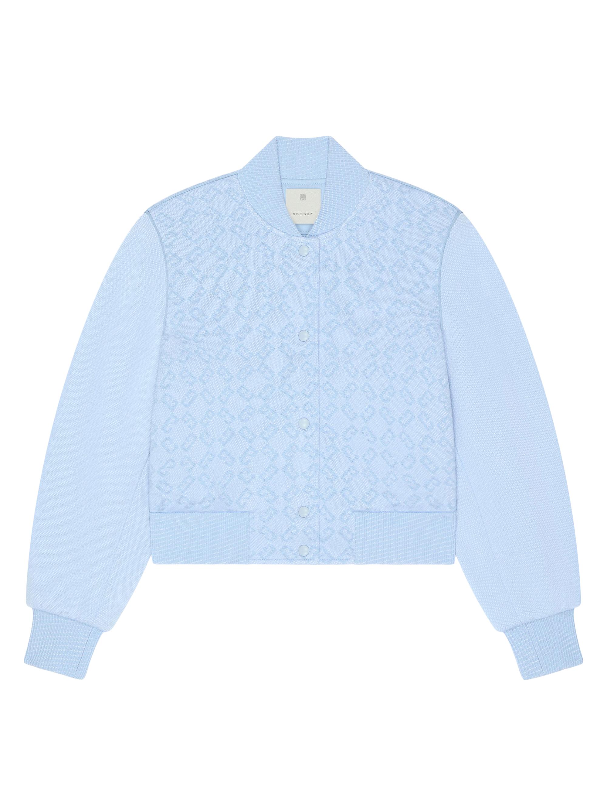 Givenchy Women's Varsity Jacket in Monogram 72 Jacquard - Pale Blue
