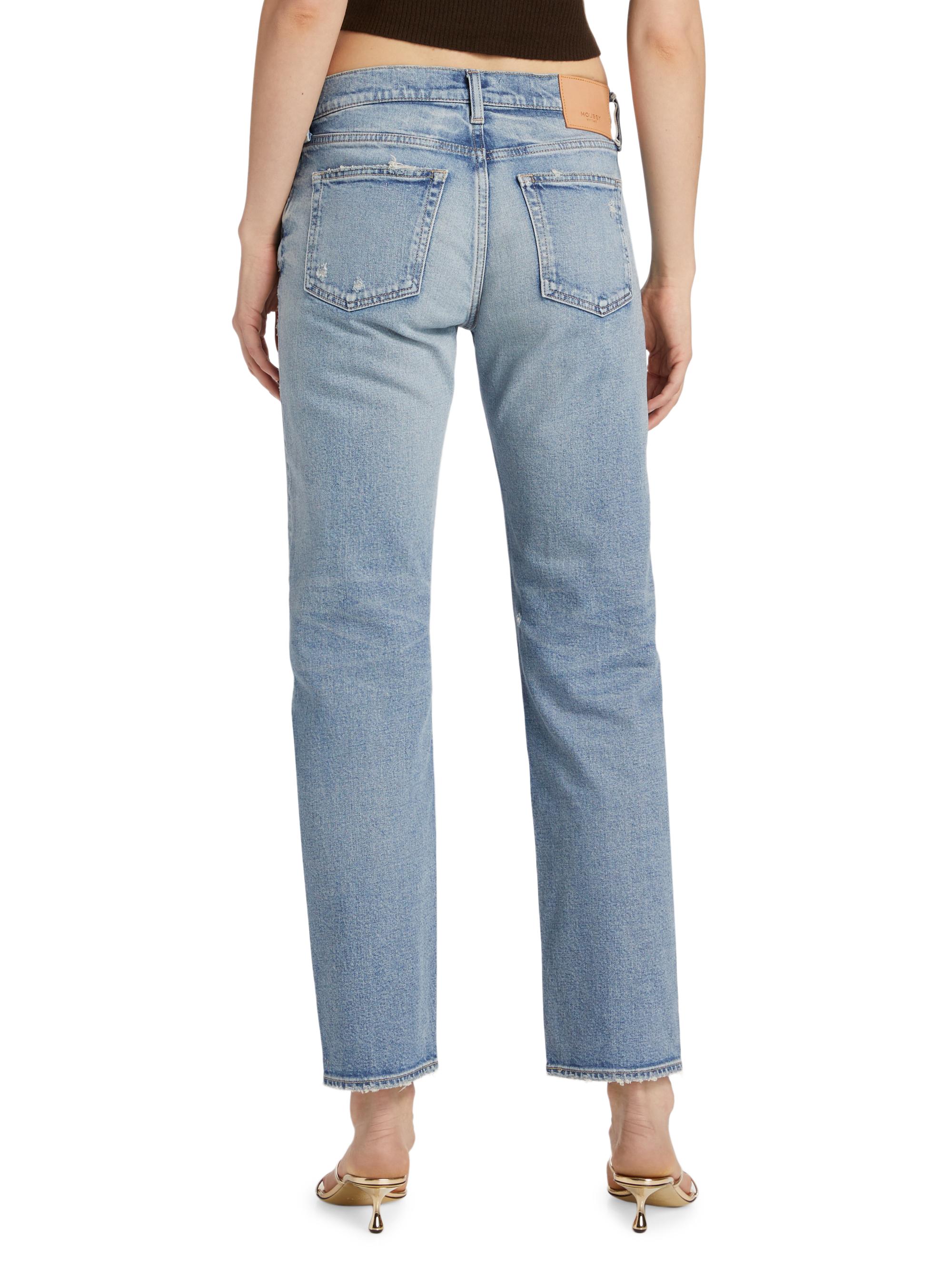 Moussy Vintage Selbyville Slim Straight Mid-Rise Jeans | Saks