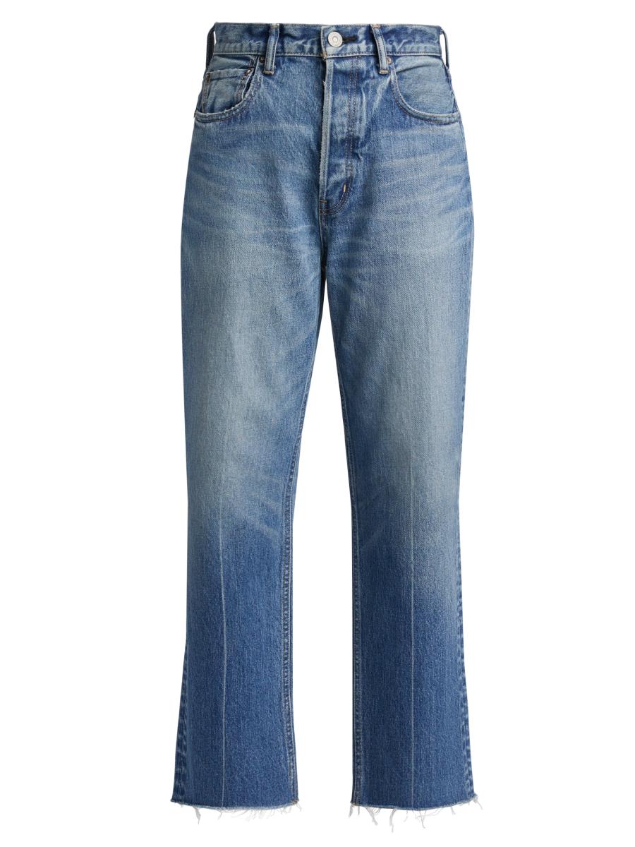 Moussy Vintage Farmington Wide Straight-Fit Crop Jeans | Saks