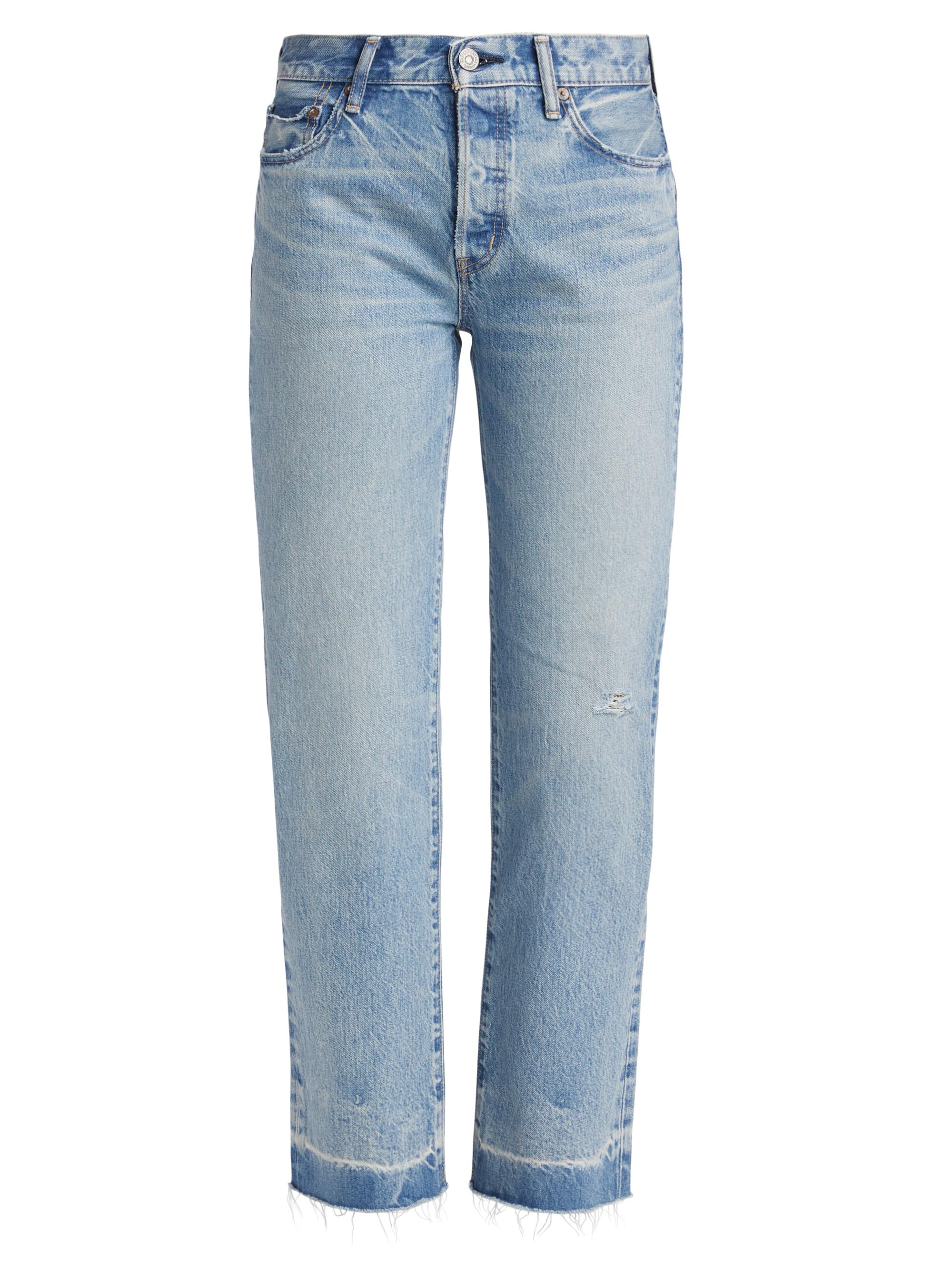 Moussy Vintage Aripeka Mid-Rise Wide Straight-Leg Jeans