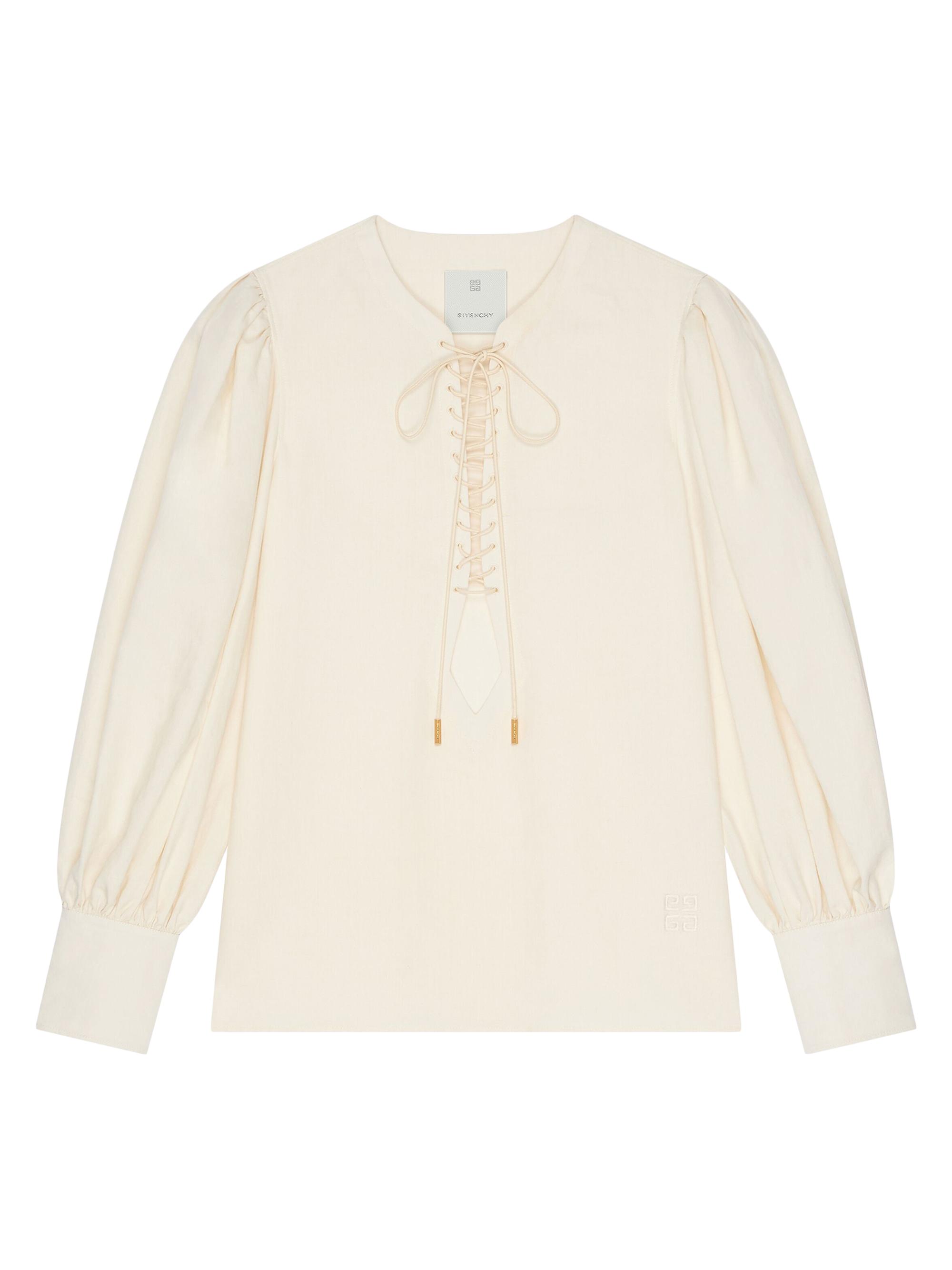 Givenchy Women's Blouse in Linen with Laces - Off White