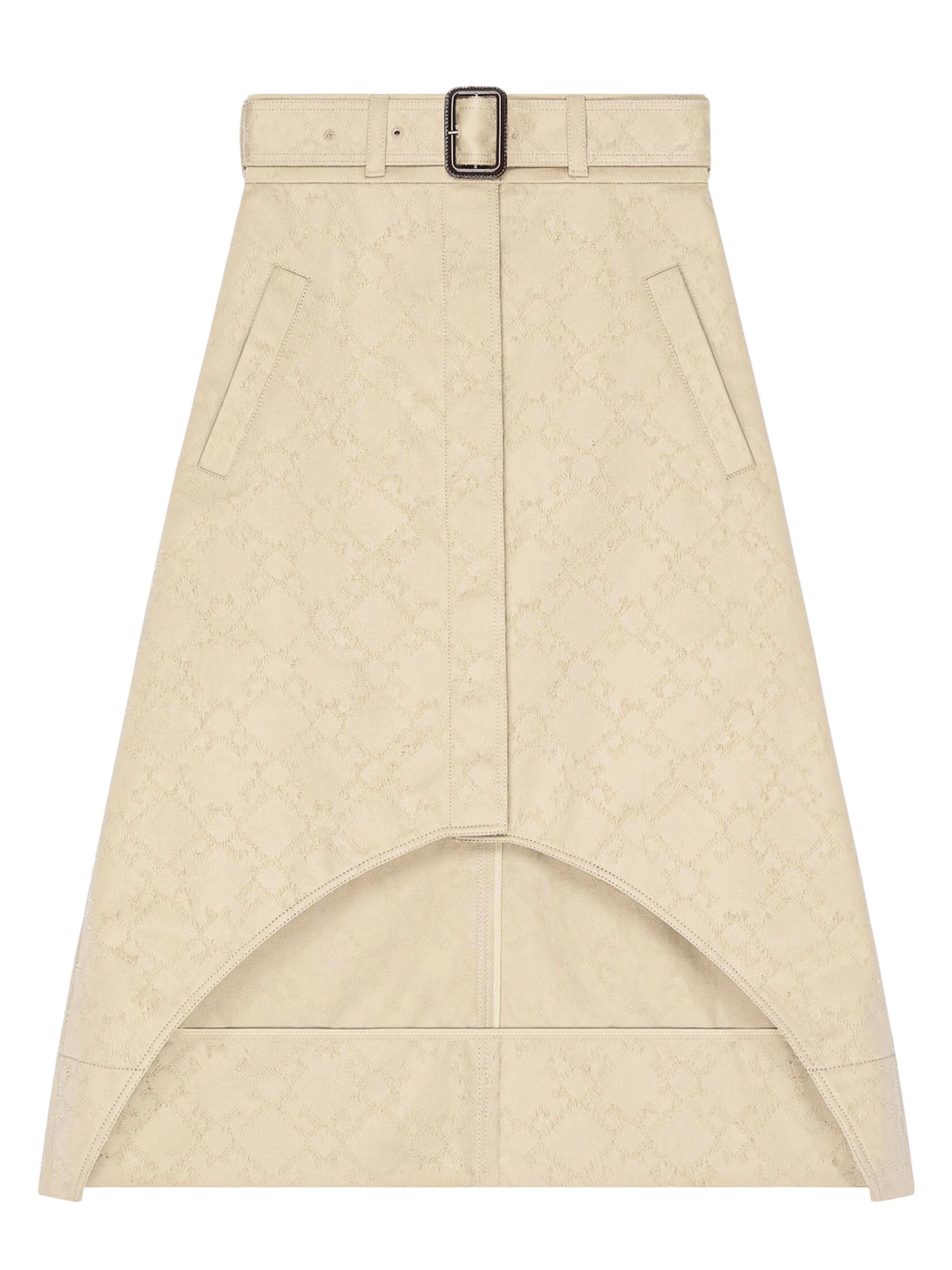 Givenchy Women's Asymmetric Skirt in Monogram - Light Beige