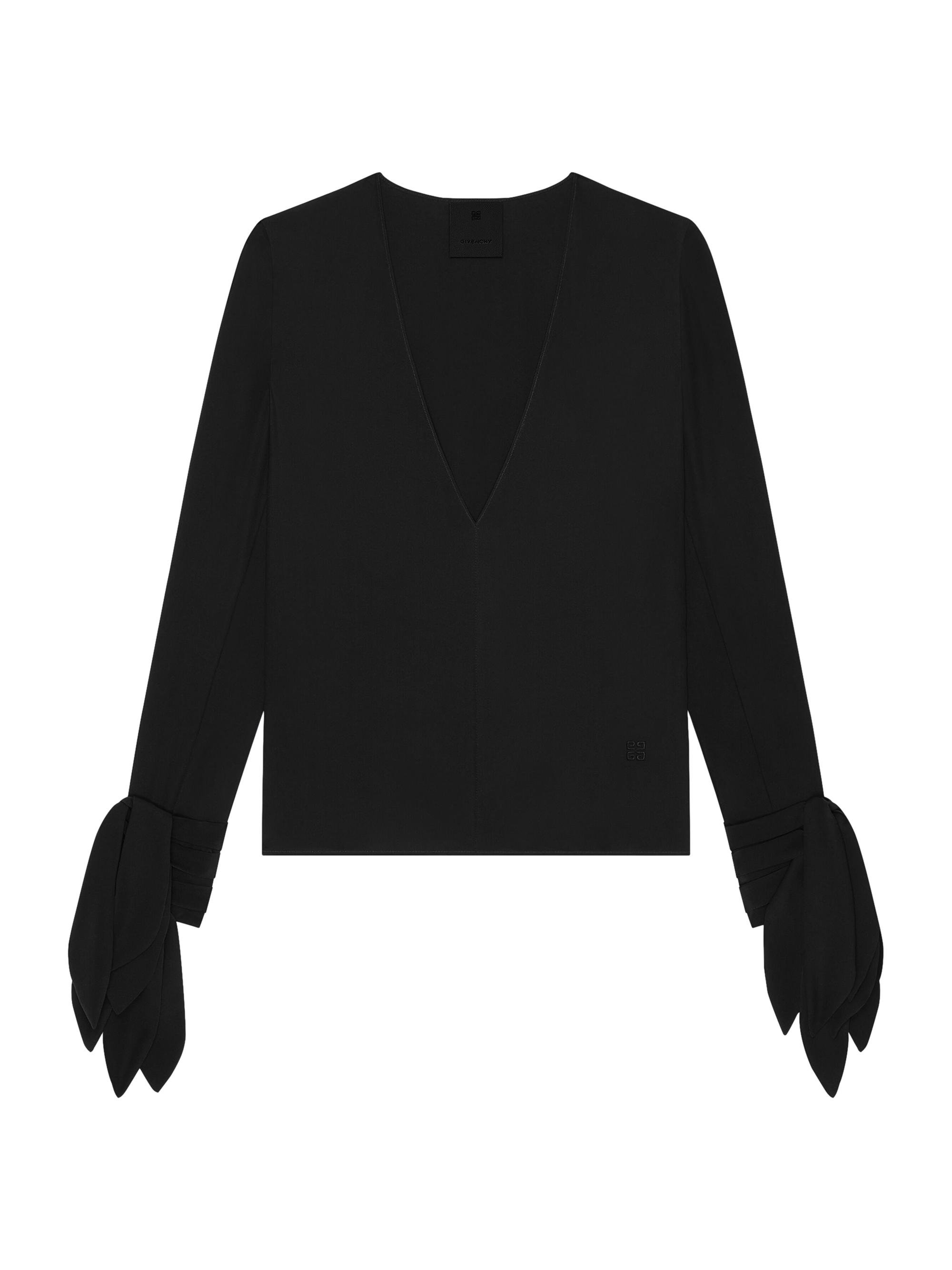 Givenchy Women's Blouse with Bows in Crepe - Black