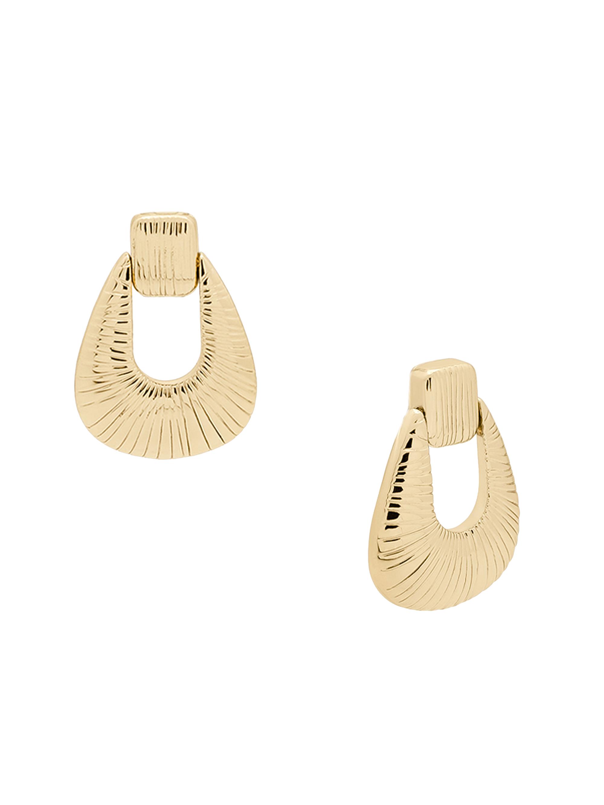 Ronny Kobo Women's 14K-Gold-Plated Fluted Doorknocker Earrings - Gold