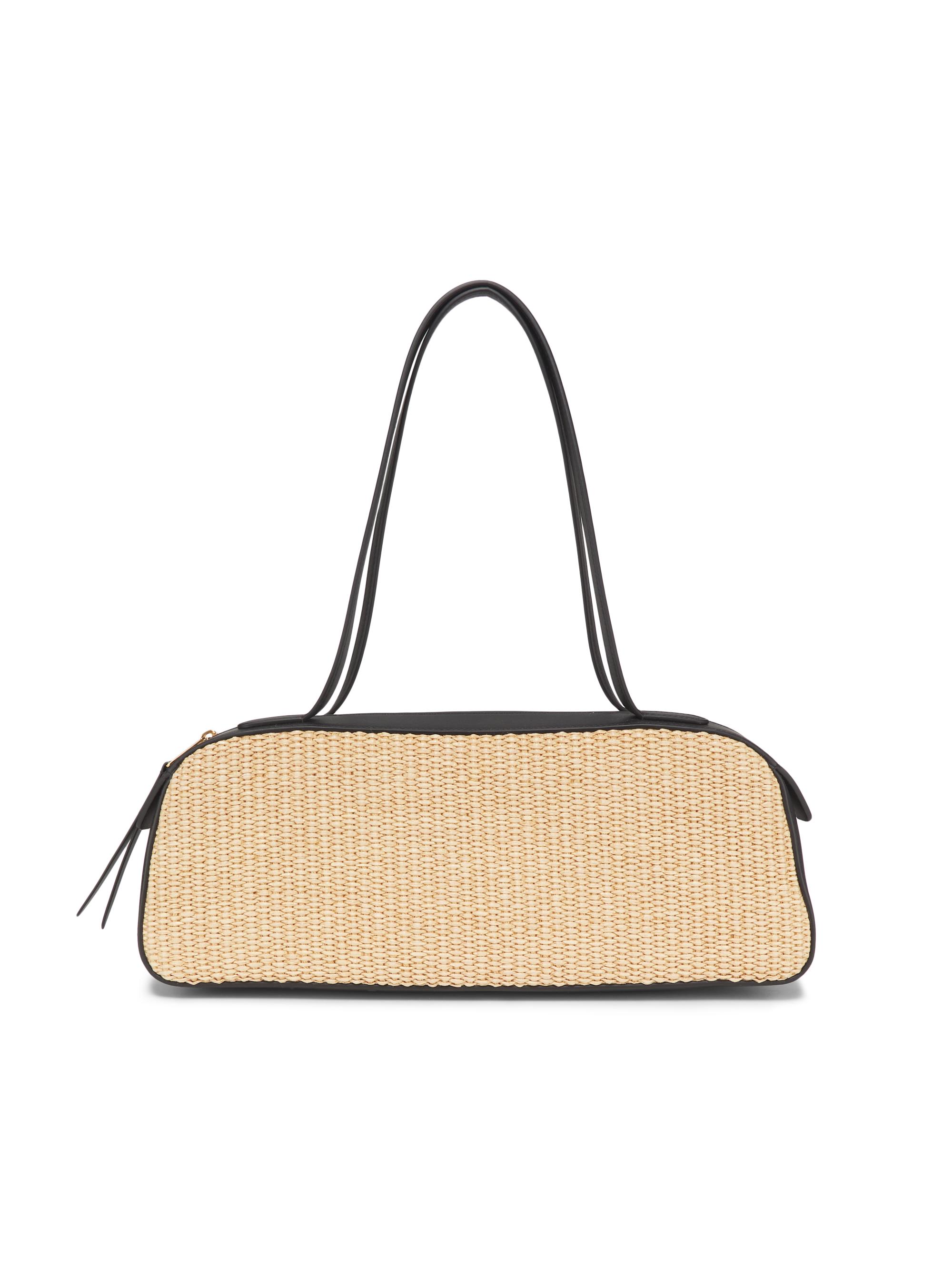 Khaite Women's Simona Woven Shoulder Bag - Black Natural