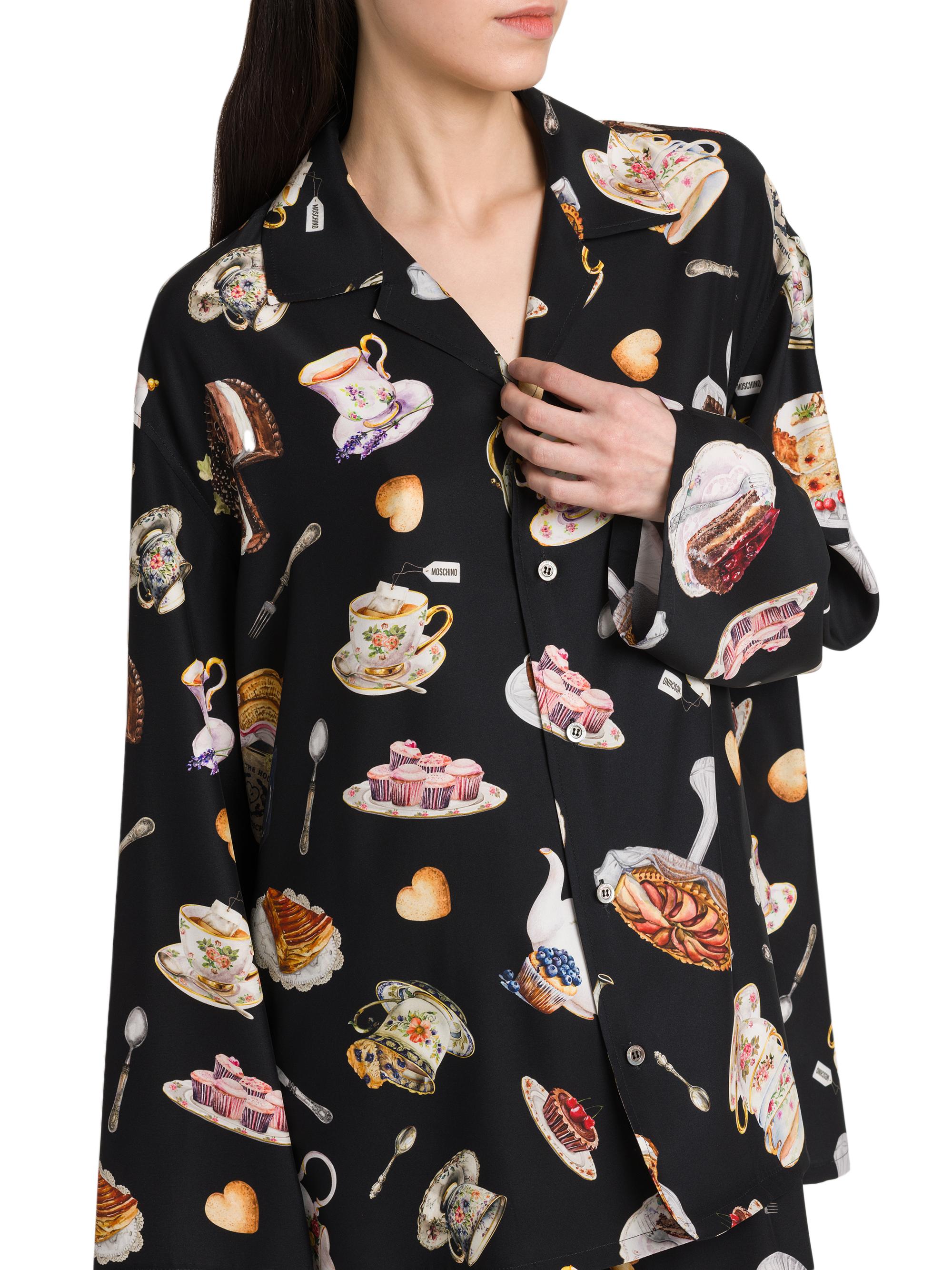 Moschino High Tea Print Silk Blouse | Saks Fifth Avenue
