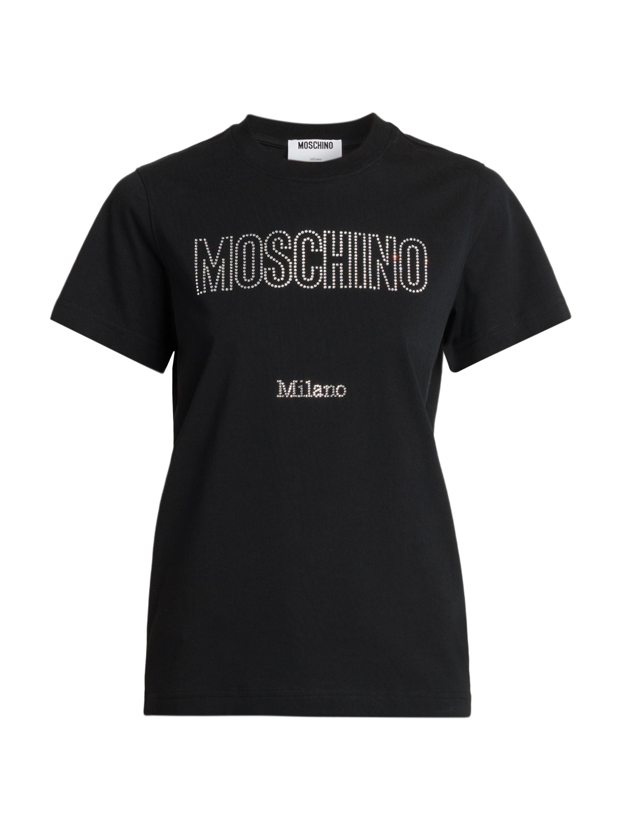 Moschino Women's Hotfix Logo Cotton T-Shirt - Multi Black